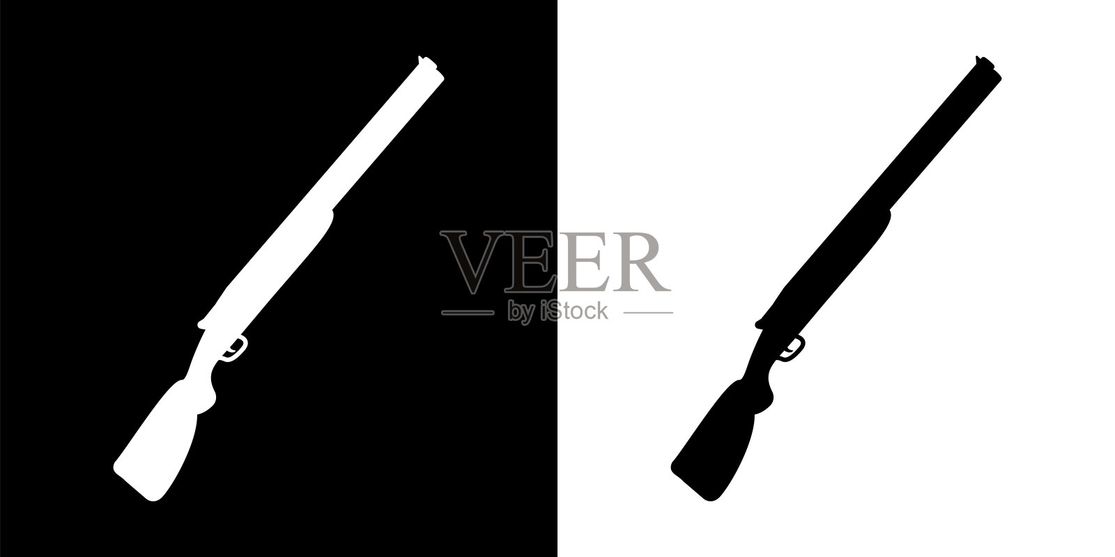 霰弹枪图标。插画图片素材