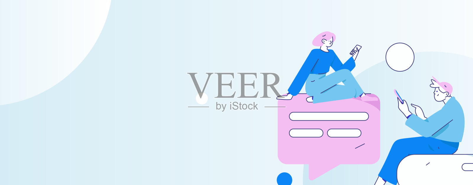 与顾问沟通的扁平矢量角色概念操作手绘插图插画图片素材