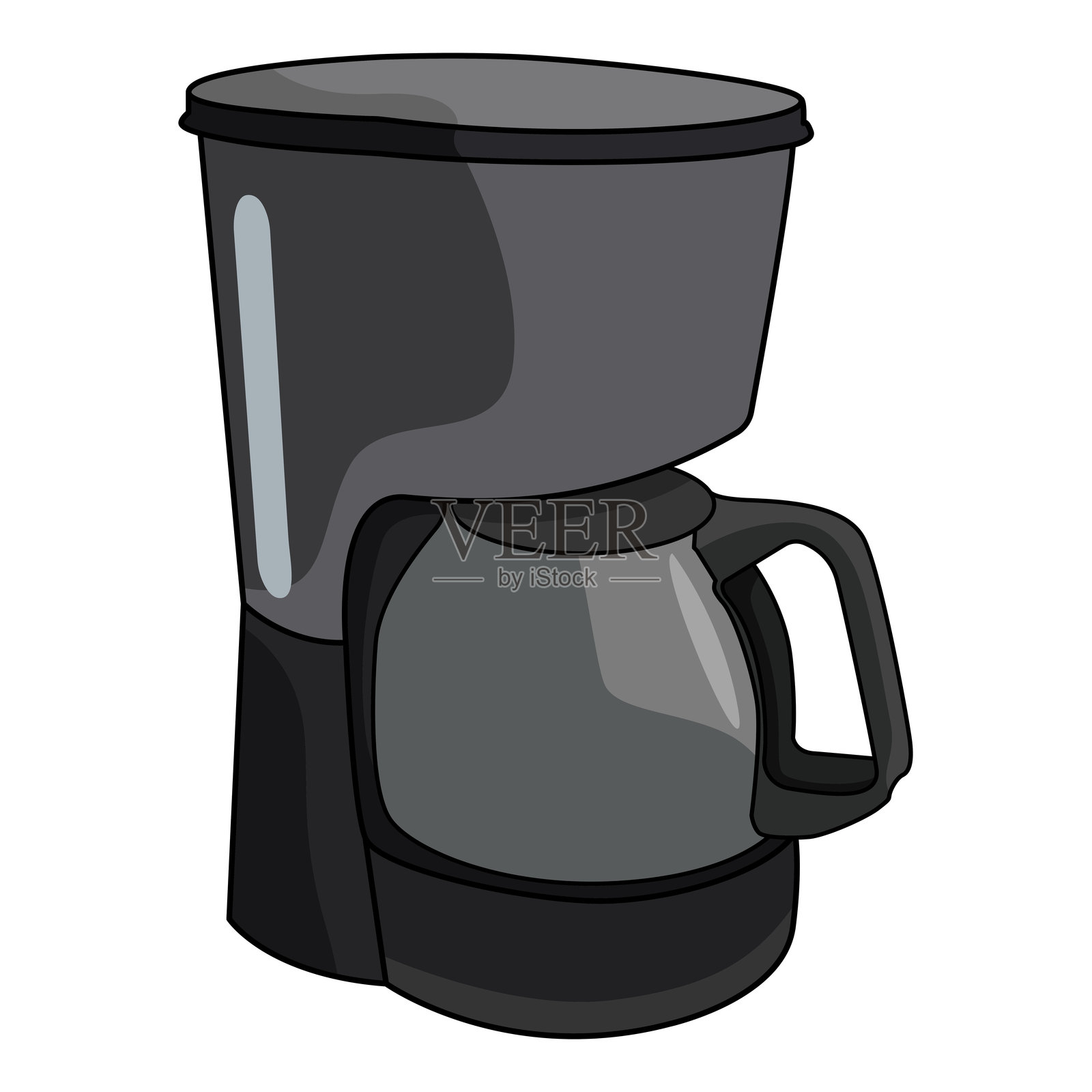 滴漏咖啡机插画图片素材