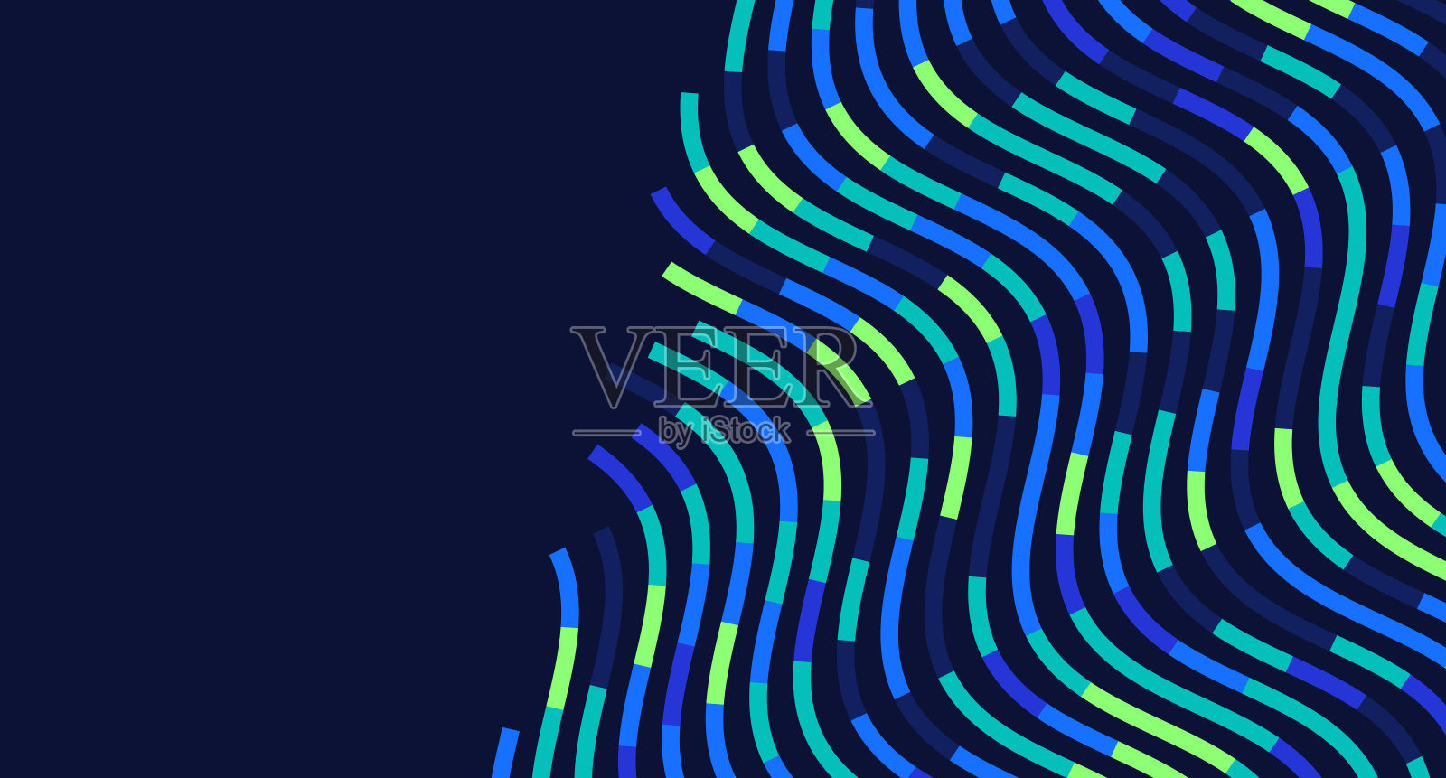 波浪线抽象科技背景插画图片素材