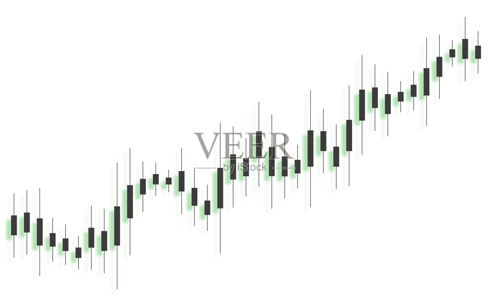 股市增长与金融背景的报价插画图片素材