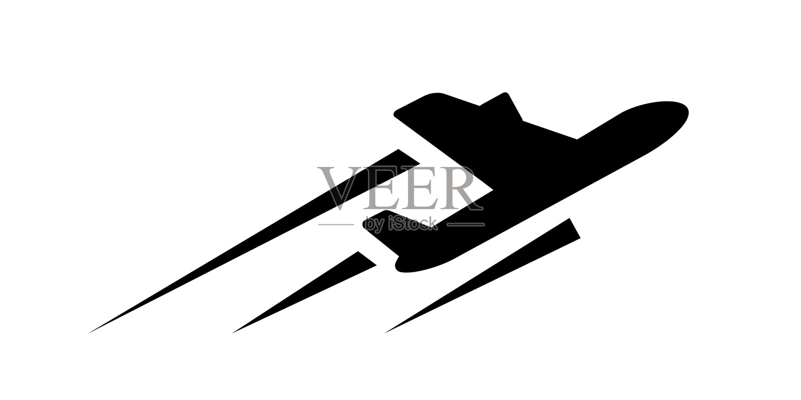 飞机起飞图标。飞机图标插画图片素材