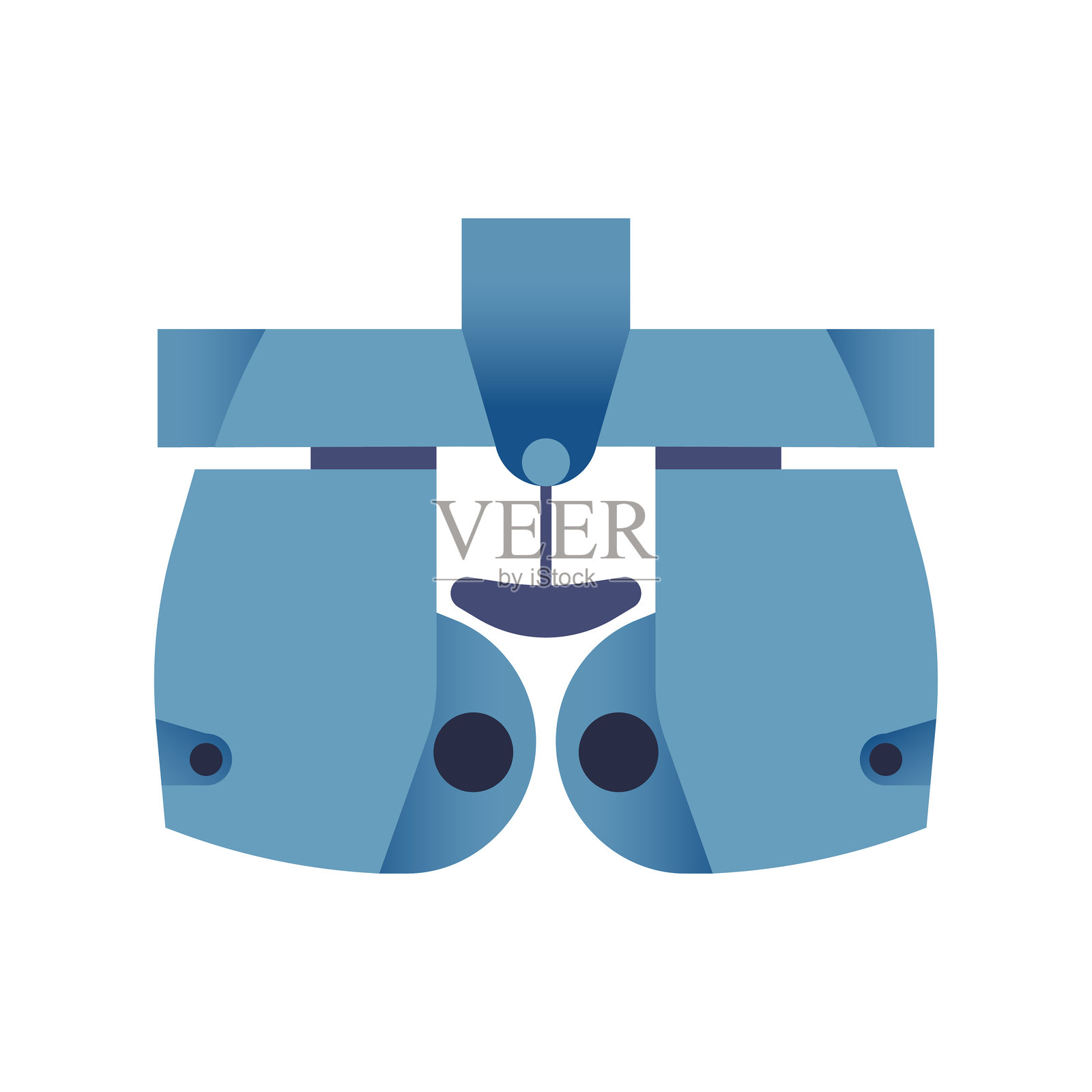 眼科学。自动验光机。医疗设备。现代扁平矢量插图。社交媒体模板。插画图片素材