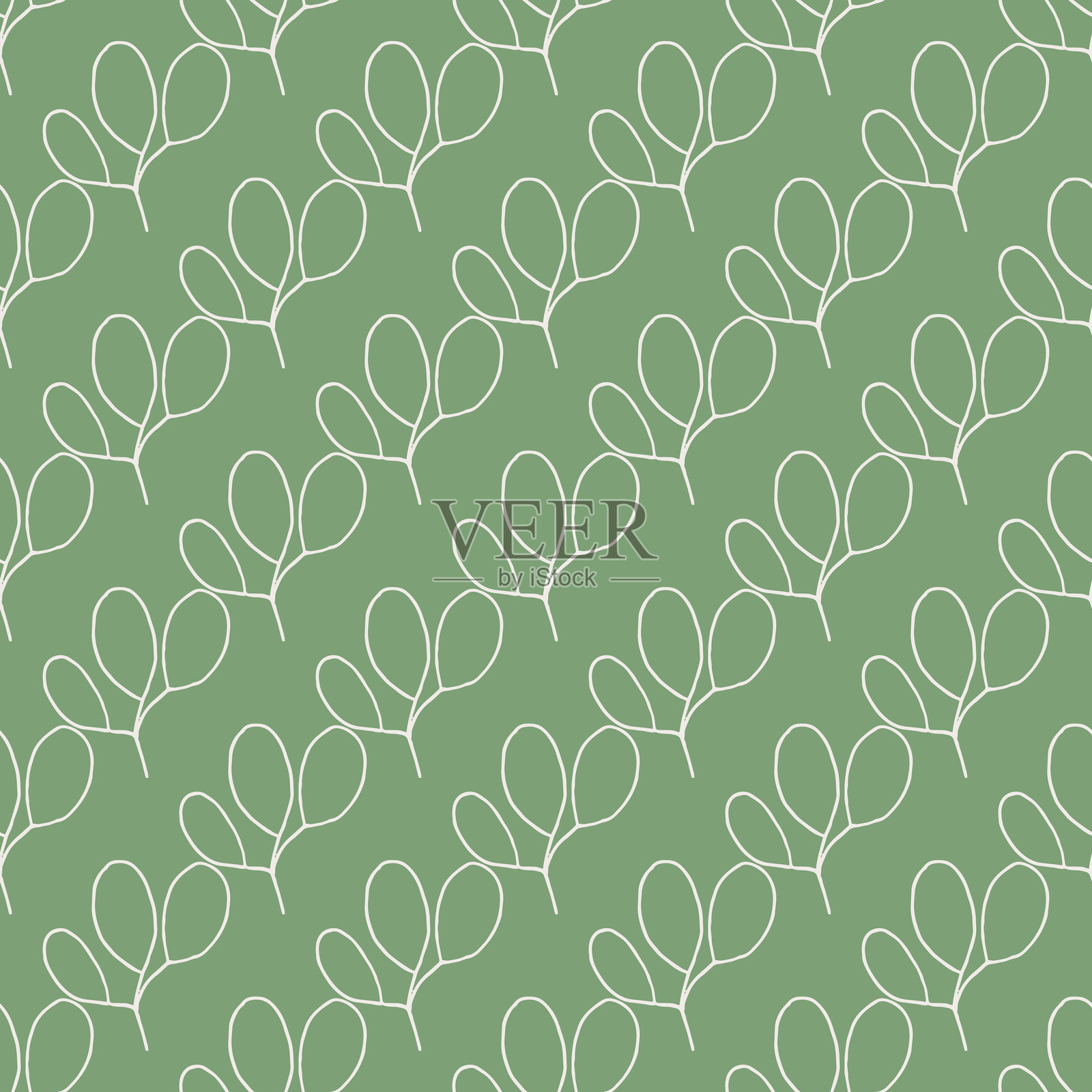 花卉的无缝矢量图案。植物学无缝图案插画图片素材