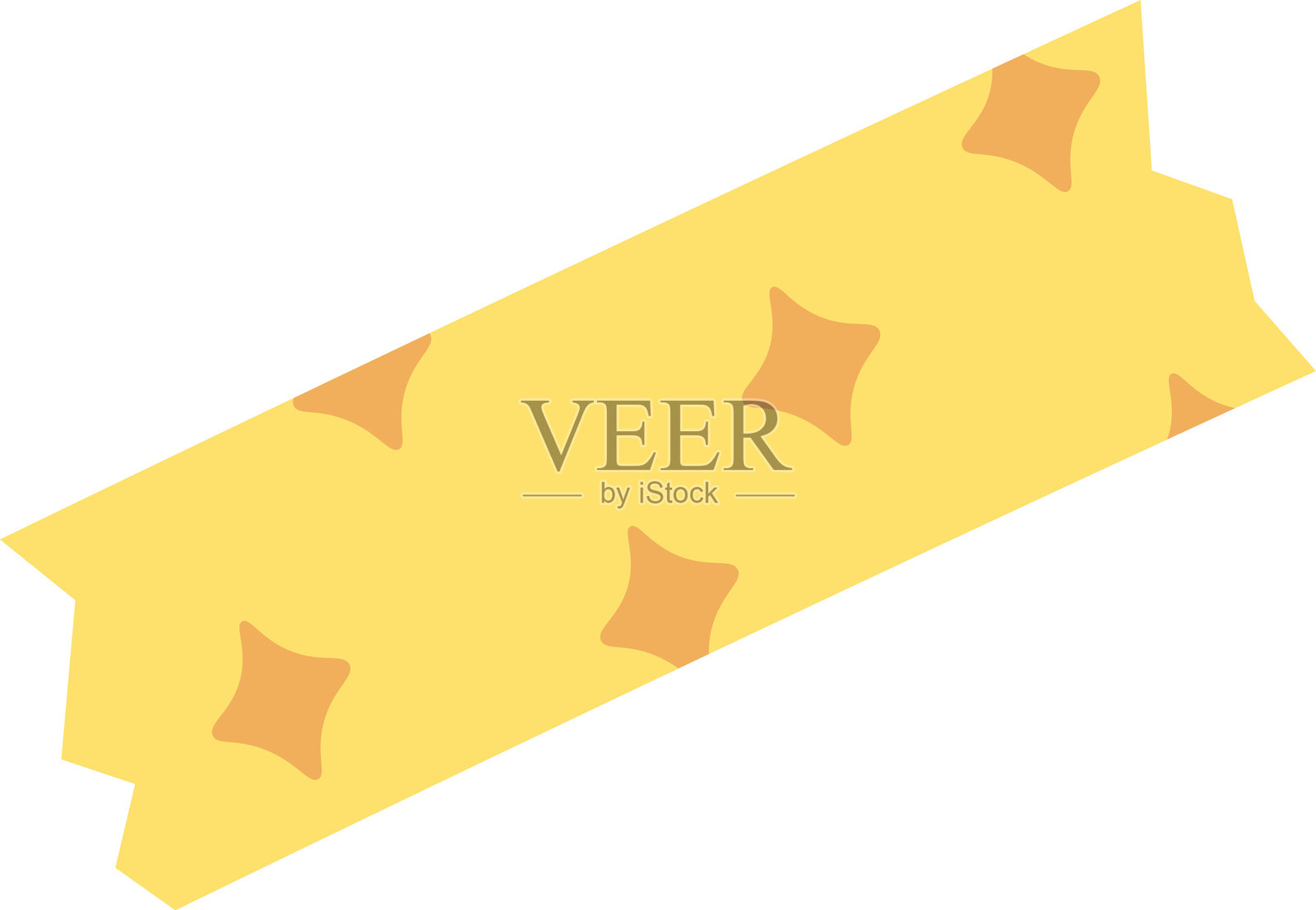 情人节的纸质便条和和纸胶带元素插画图片素材