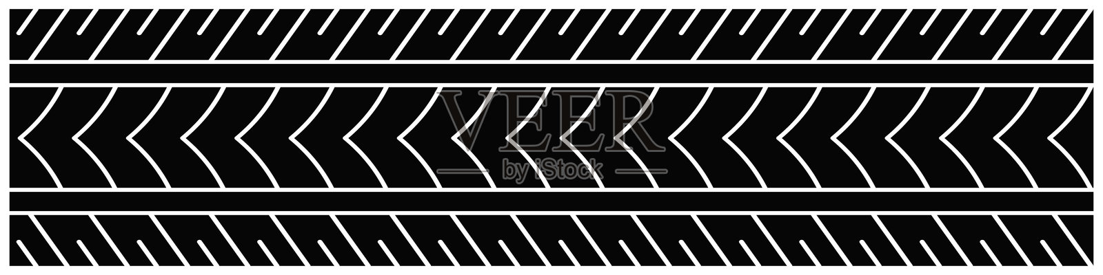 汽车轮胎轨迹矢量图。轮胎轨迹图案插画图片素材