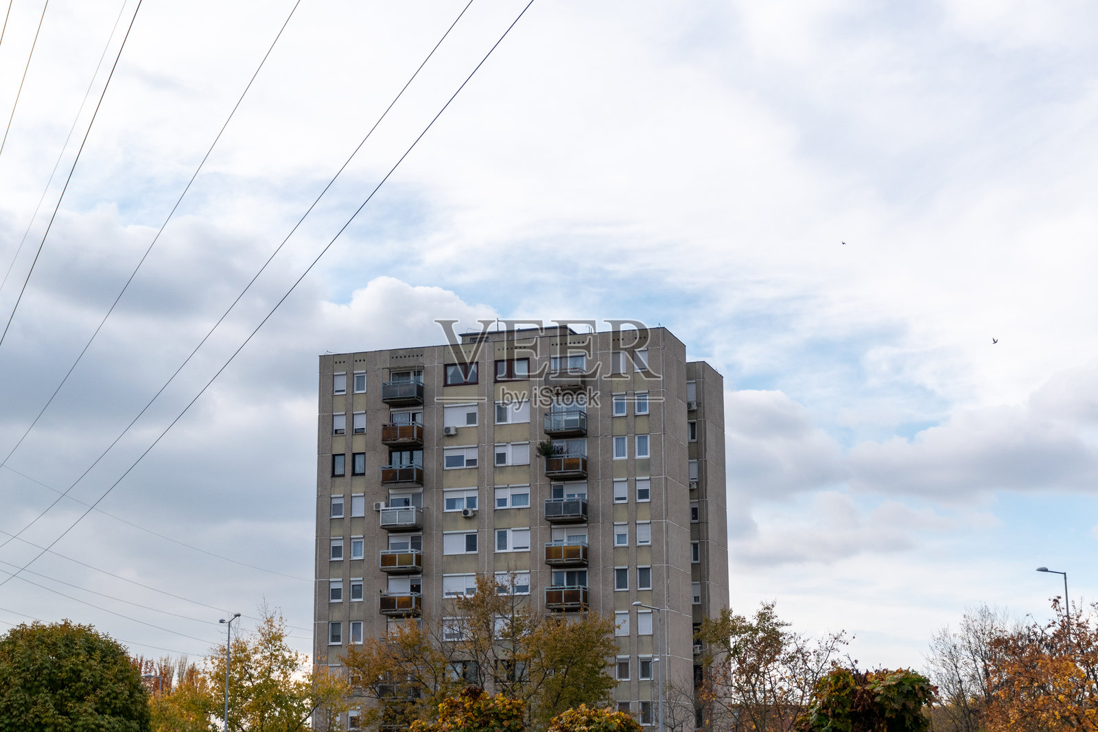 布达佩斯的公寓楼照片摄影图片