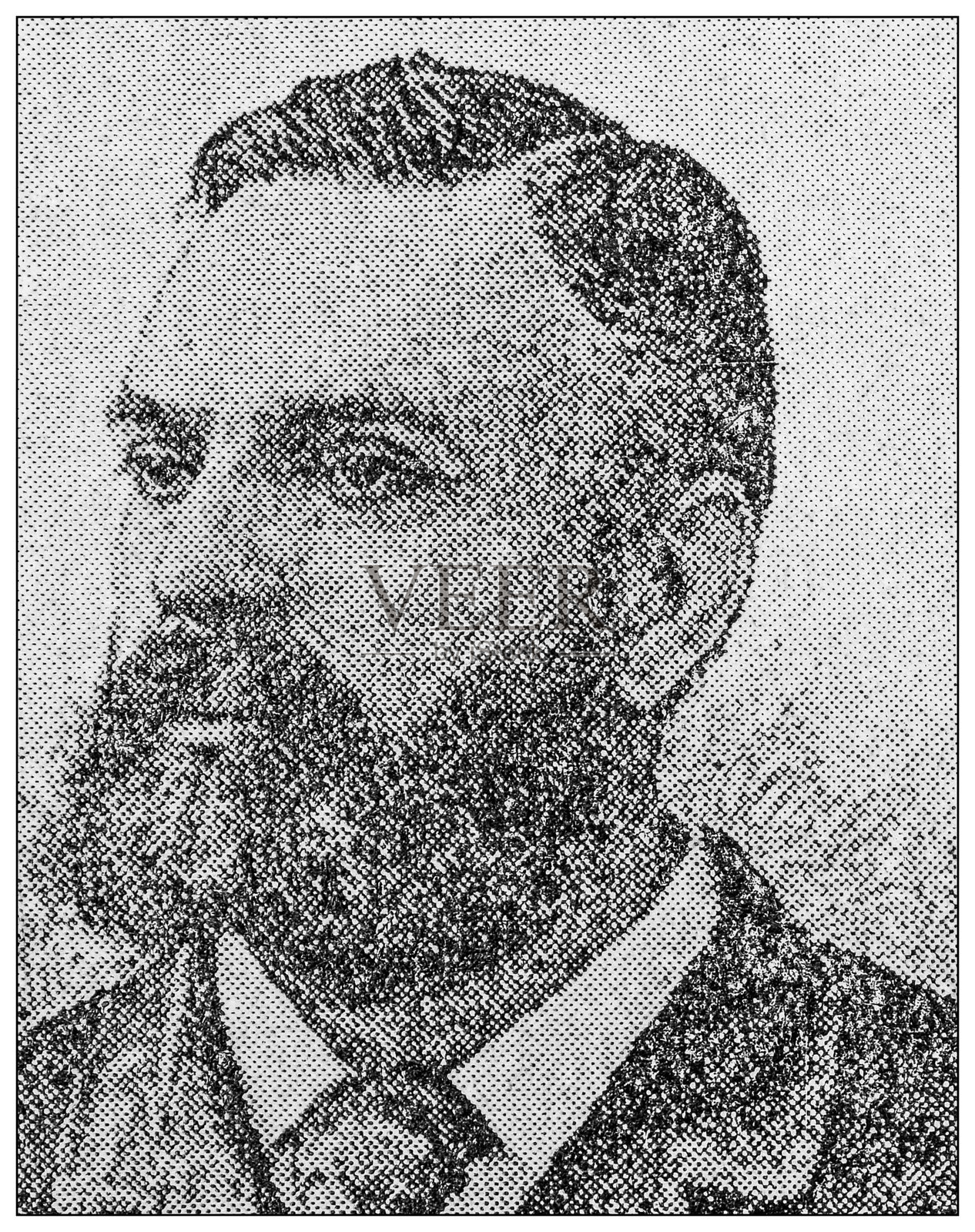 古色古香的名人肖像:阿尔伯特教皇插画图片素材