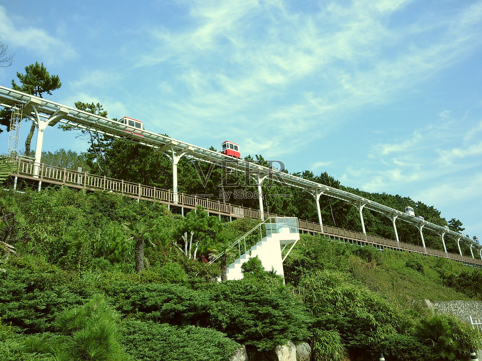 釜山蓝线公园胶囊车照片摄影图片