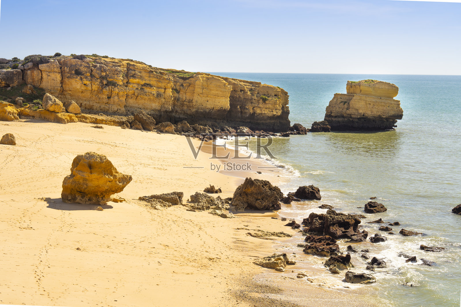 阿尔布费拉的圣拉斐尔海滩美丽的海岸海景照片摄影图片