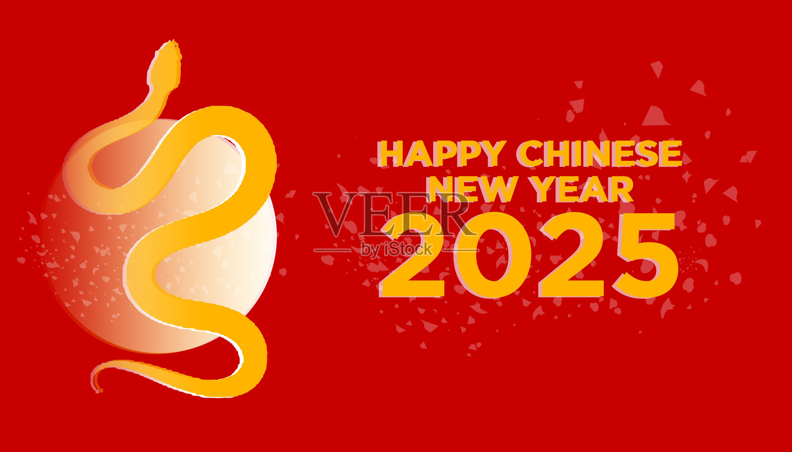 2025年春节快乐插画图片素材