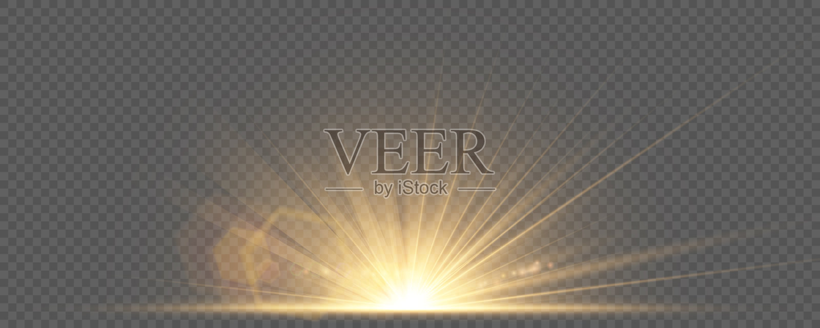 明亮的光爆炸效果，背景透明，带有光线和高光。发光的明亮光爆炸效果。适用于网页设计的矢量插图10 EPS。插画图片素材