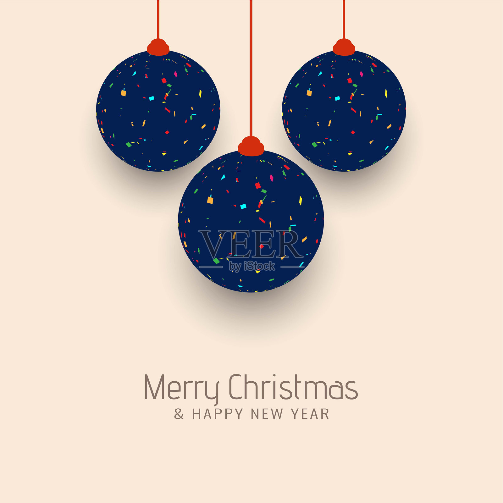 抽象的圣诞快乐时尚背景插画图片素材