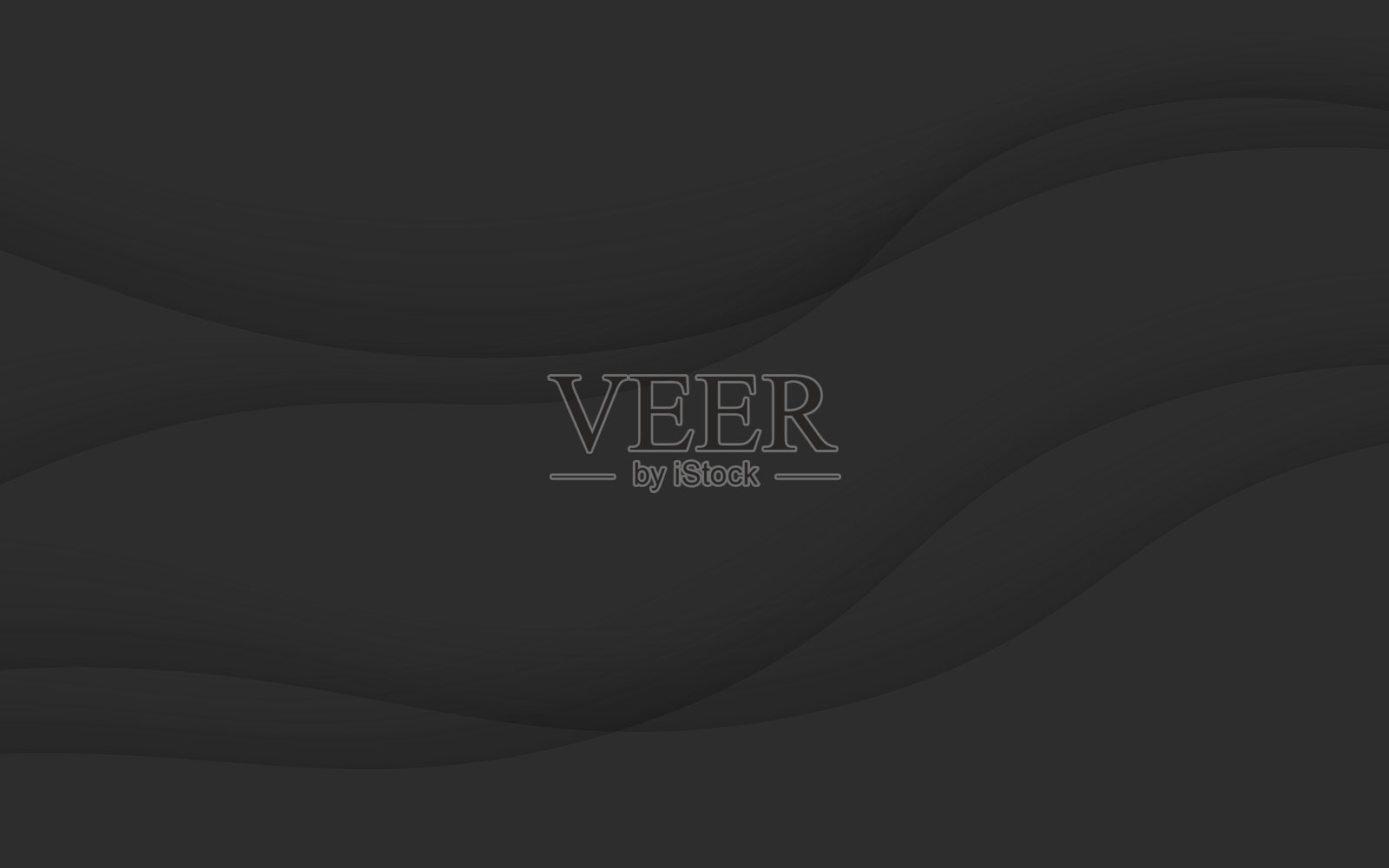 深灰色抽象波浪背景，平滑的曲线设计现代感十足插画图片素材