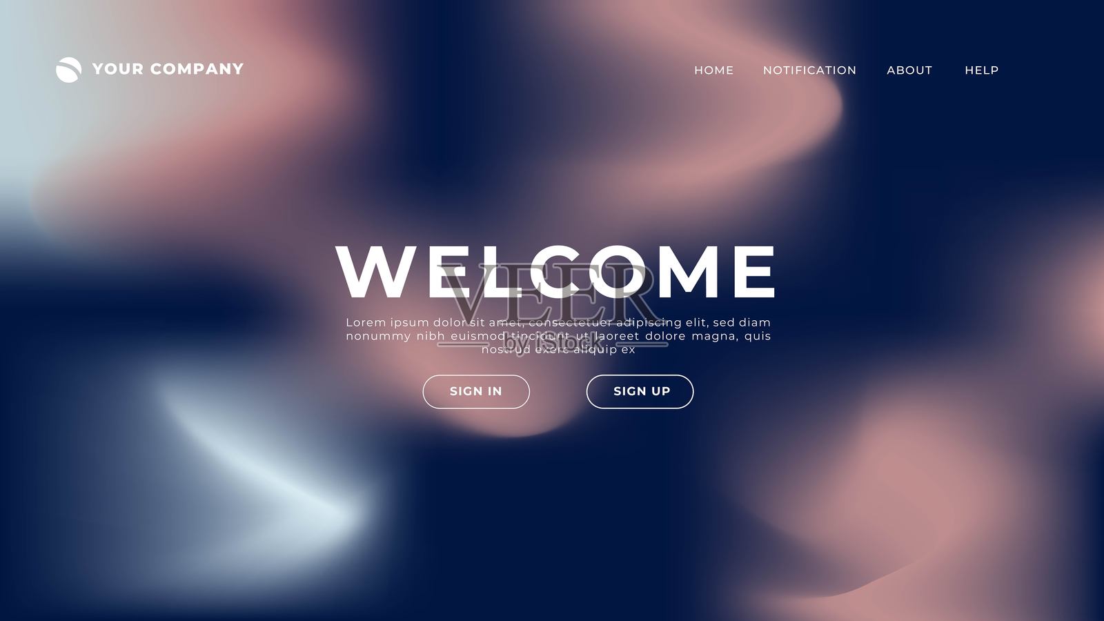 着陆页模板 2插画图片素材