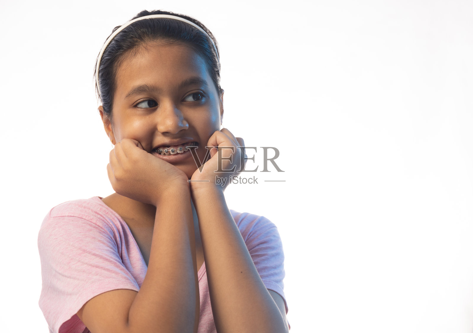 牙科金属牙套照片摄影图片