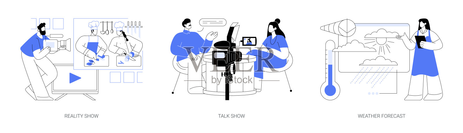 电视节目孤立的卡通矢量插图插画图片素材
