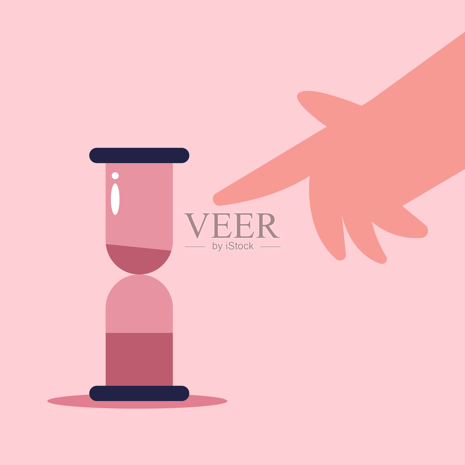 地板上的沙漏。插画图片素材