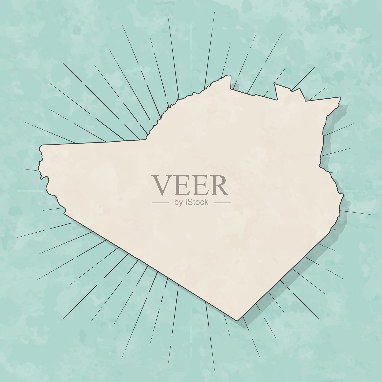 纽约橙县。复古风格地图 - 旧纹理纸张插画图片素材