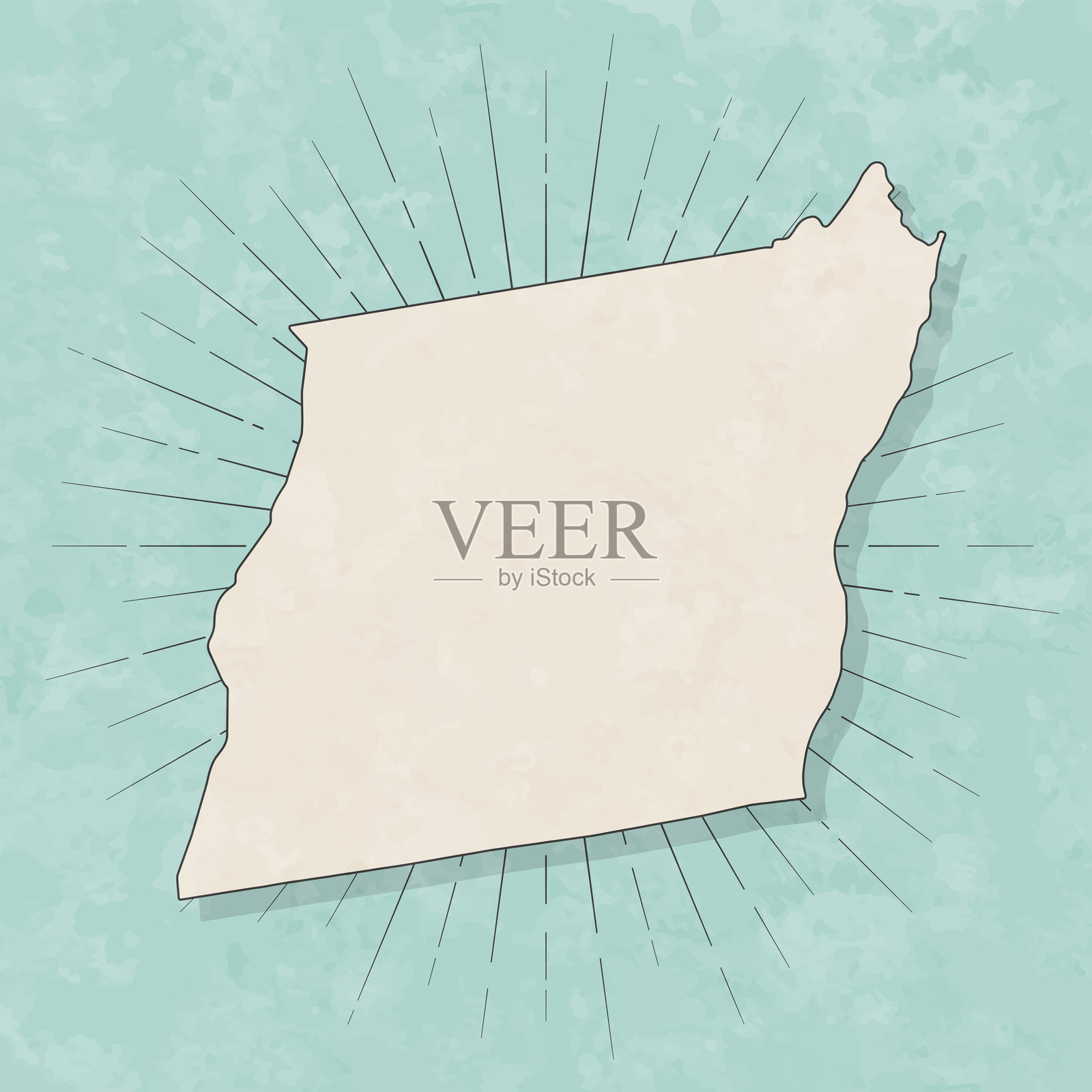 纽约州奥尔巴尼县。复古风格地图 - 旧纹理纸张插画图片素材