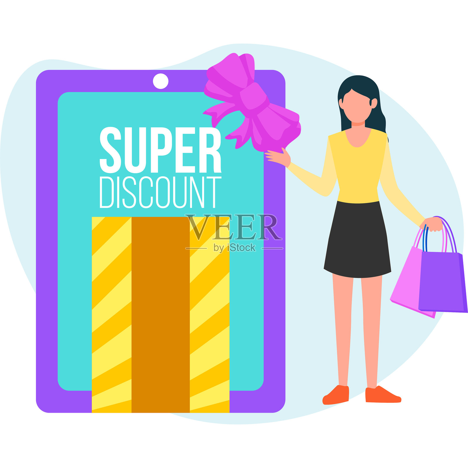 折扣购物矢量插图插画图片素材