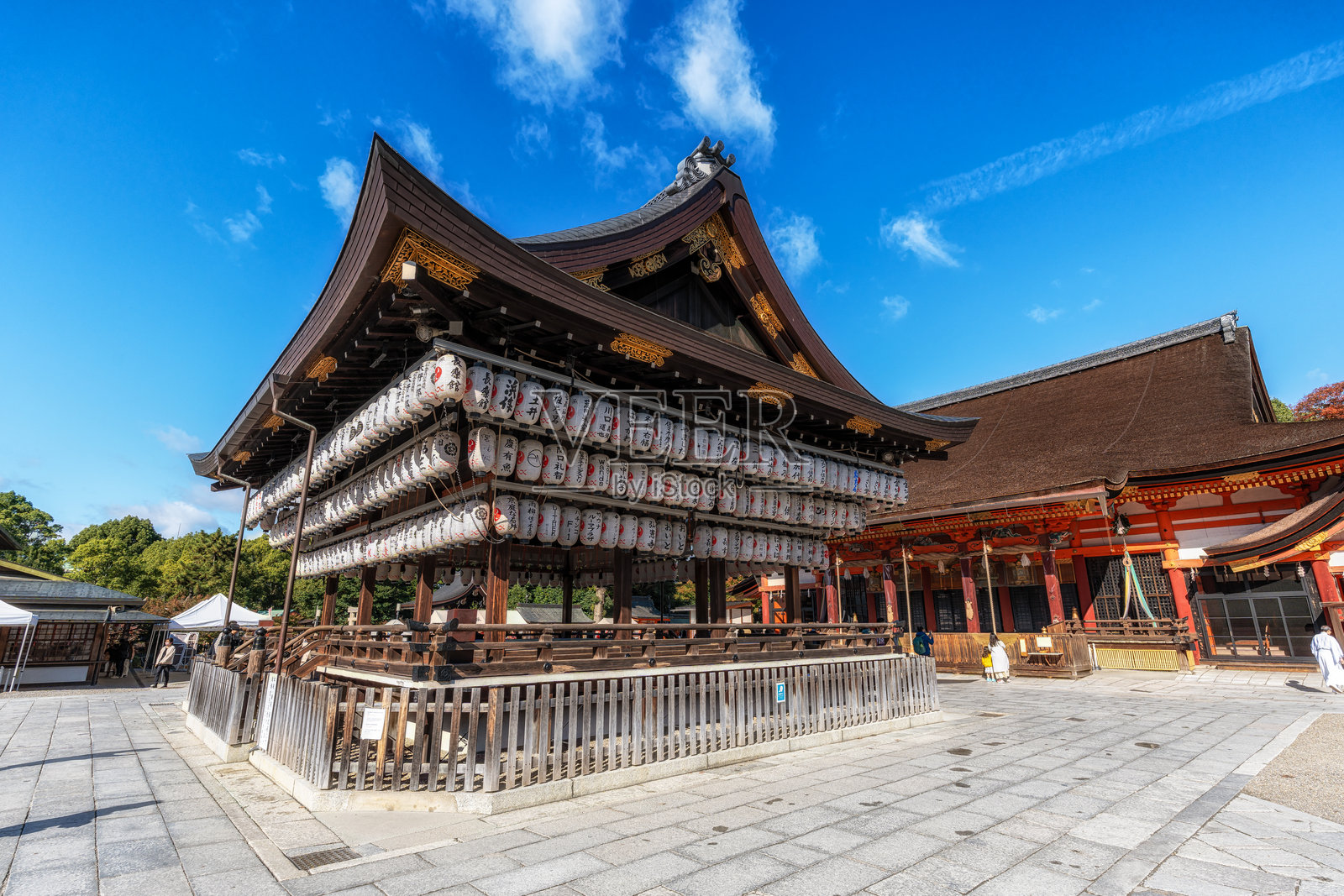 八坂神社与灯笼照片摄影图片