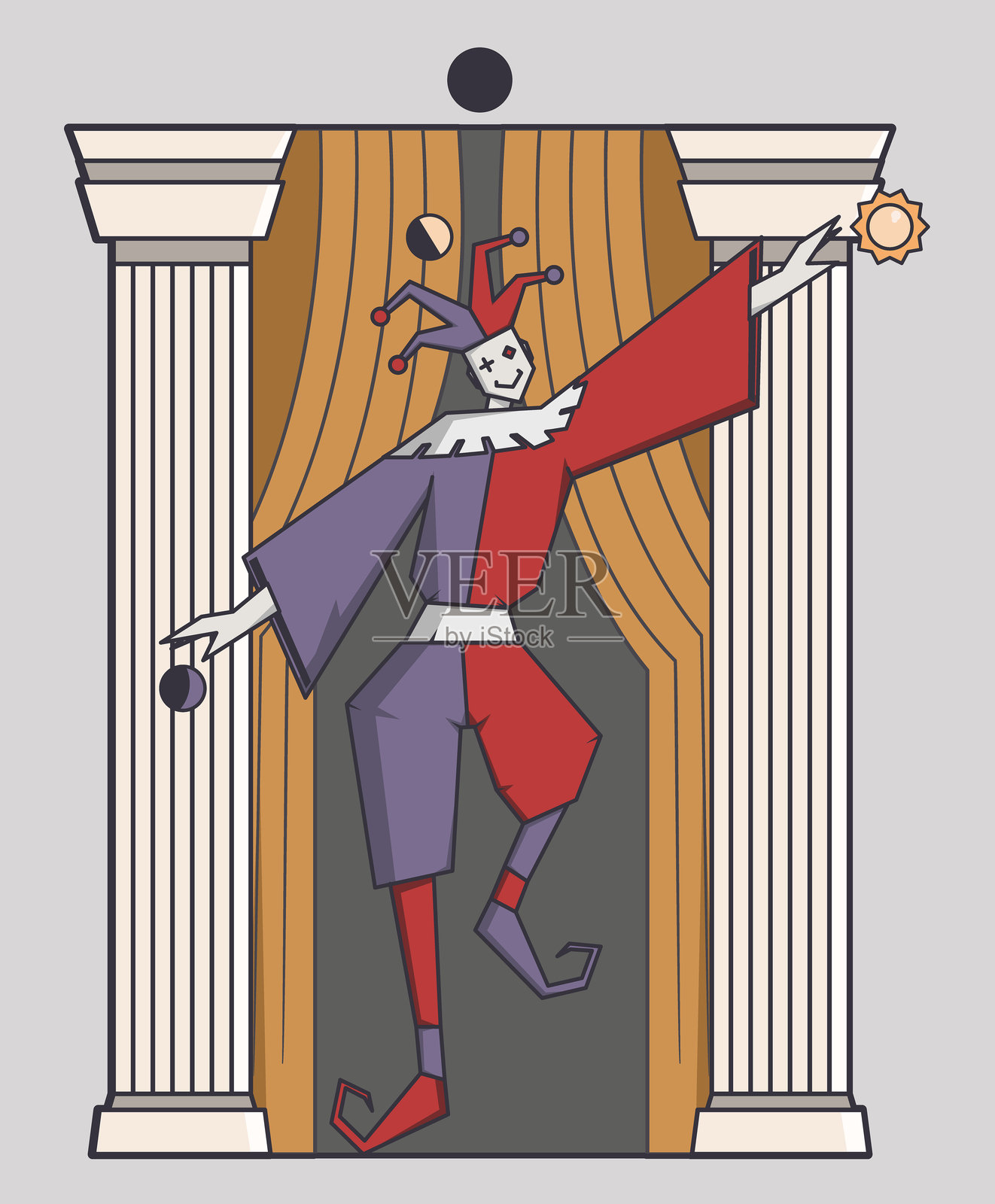 小丑的插图插画图片素材