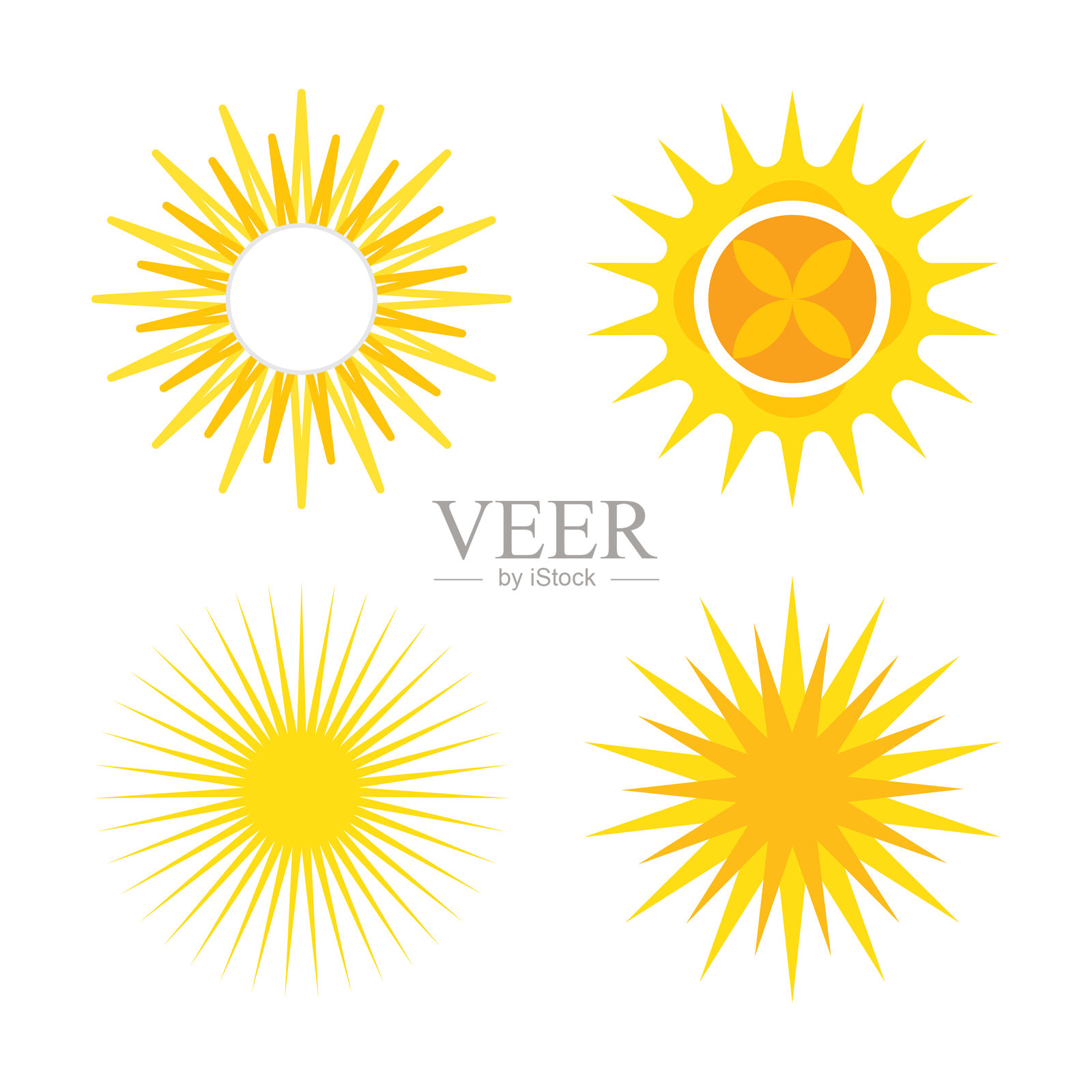 太阳标志模板图标插画图片素材