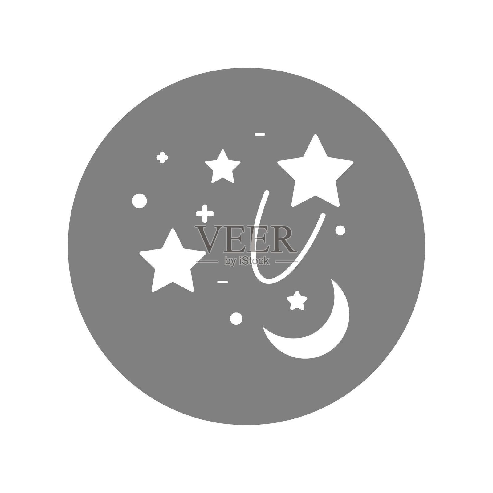 星星和月亮矢量图标符号图形独立标志网页图标设计插画图片素材