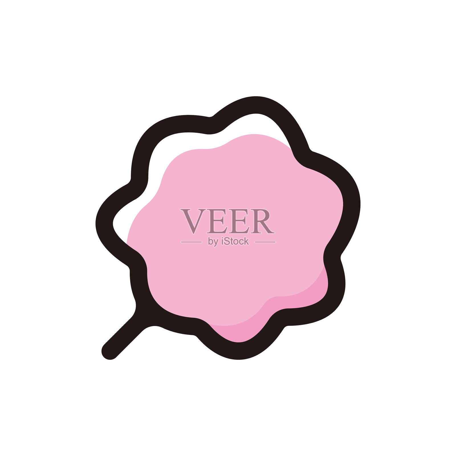 棉花糖轮廓图标，用于图形设计、应用程序和网站插画图片素材