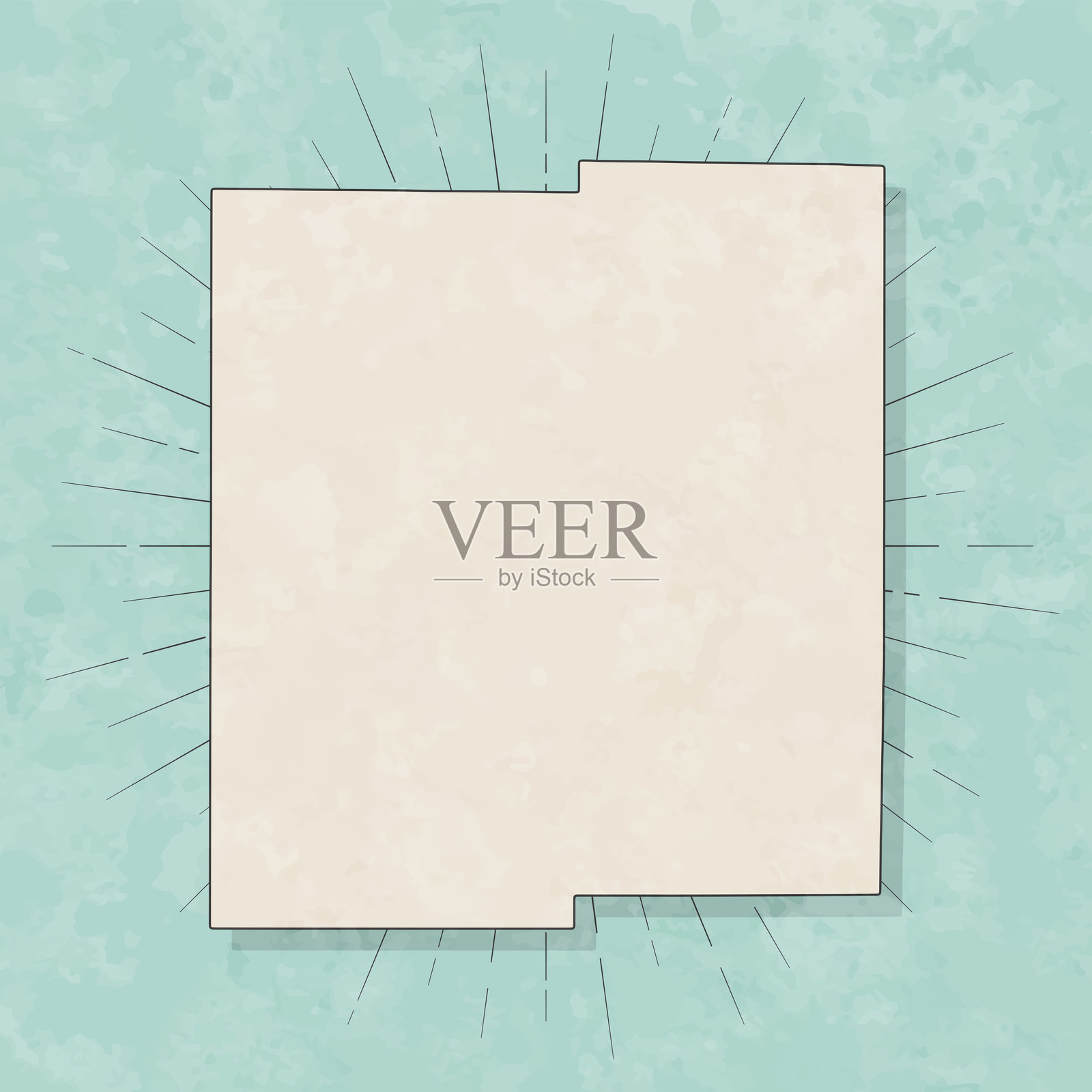 密德兰县，密歇根州。复古风格地图 - 旧纹理纸张插画图片素材