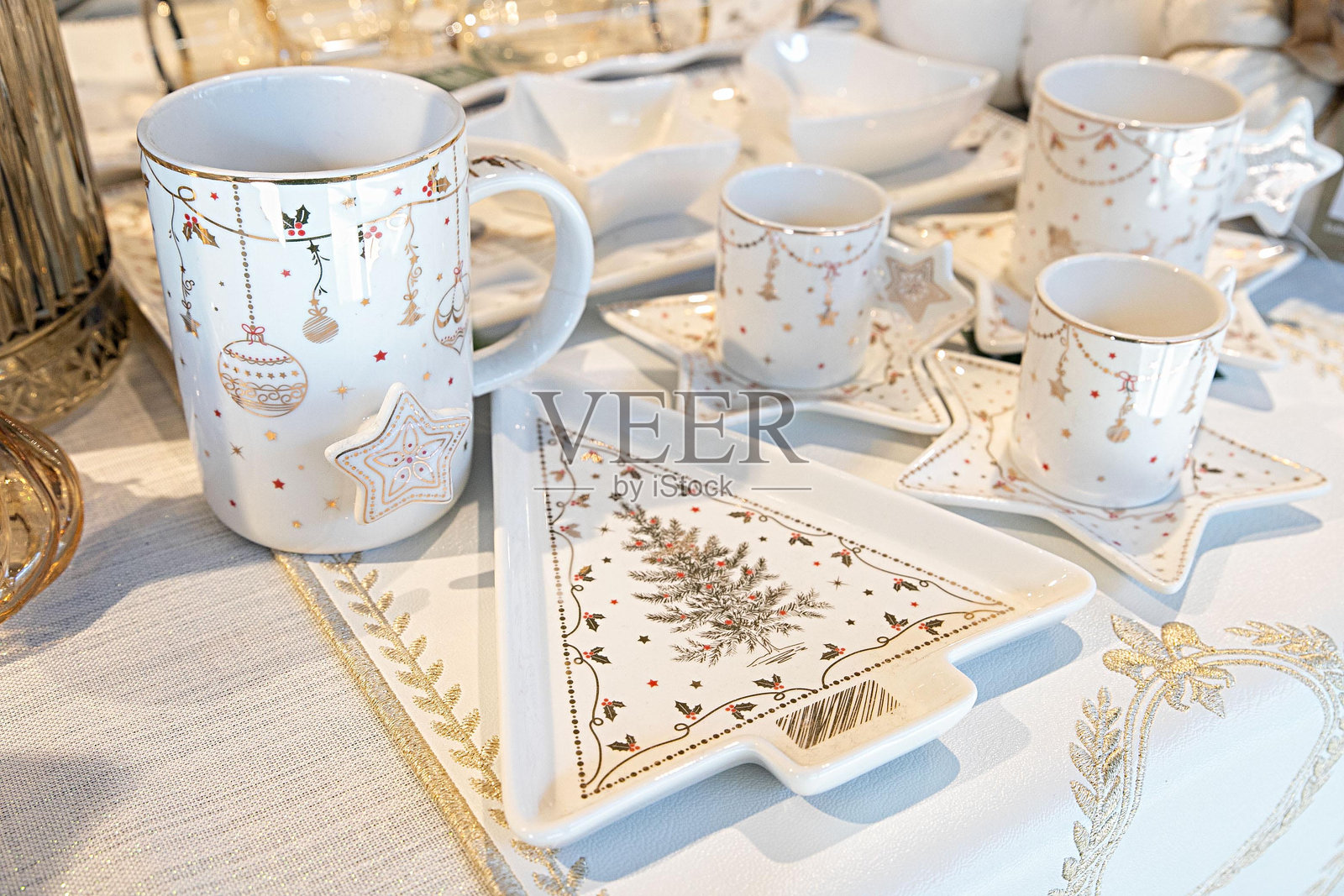 圣诞节餐桌照片摄影图片