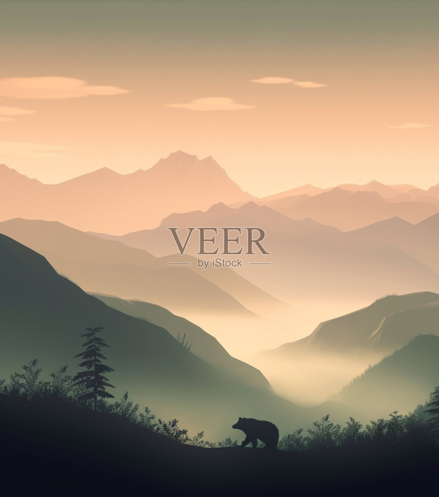 美丽的山景照片，山脉壁纸照片摄影图片