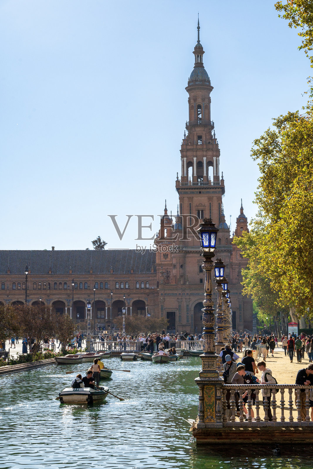 塞维利亚的西班牙广场照片摄影图片