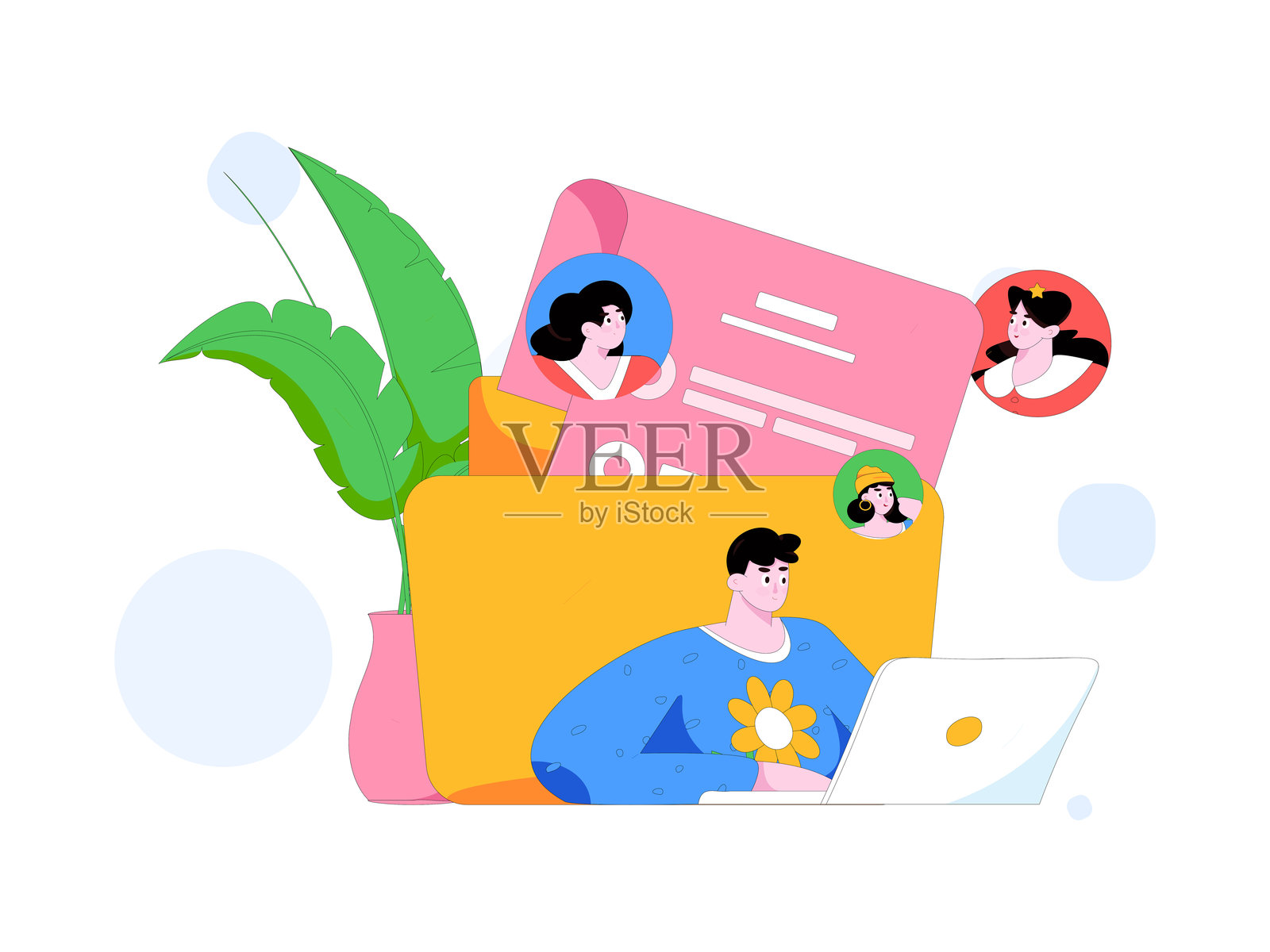 人员面试平面矢量概念操作手绘插图插画图片素材