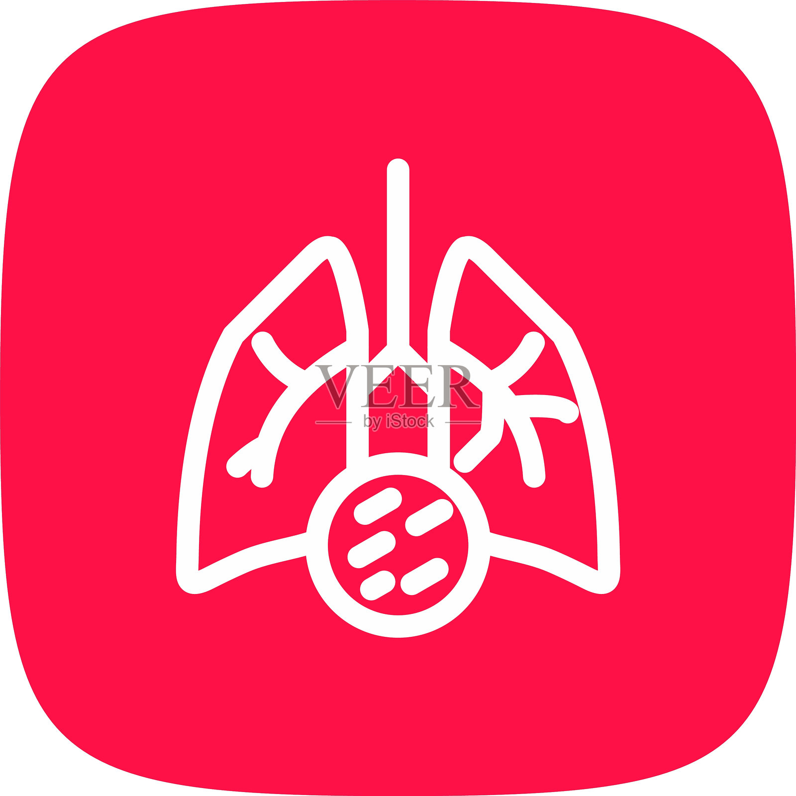 肺癌图标插画图片素材