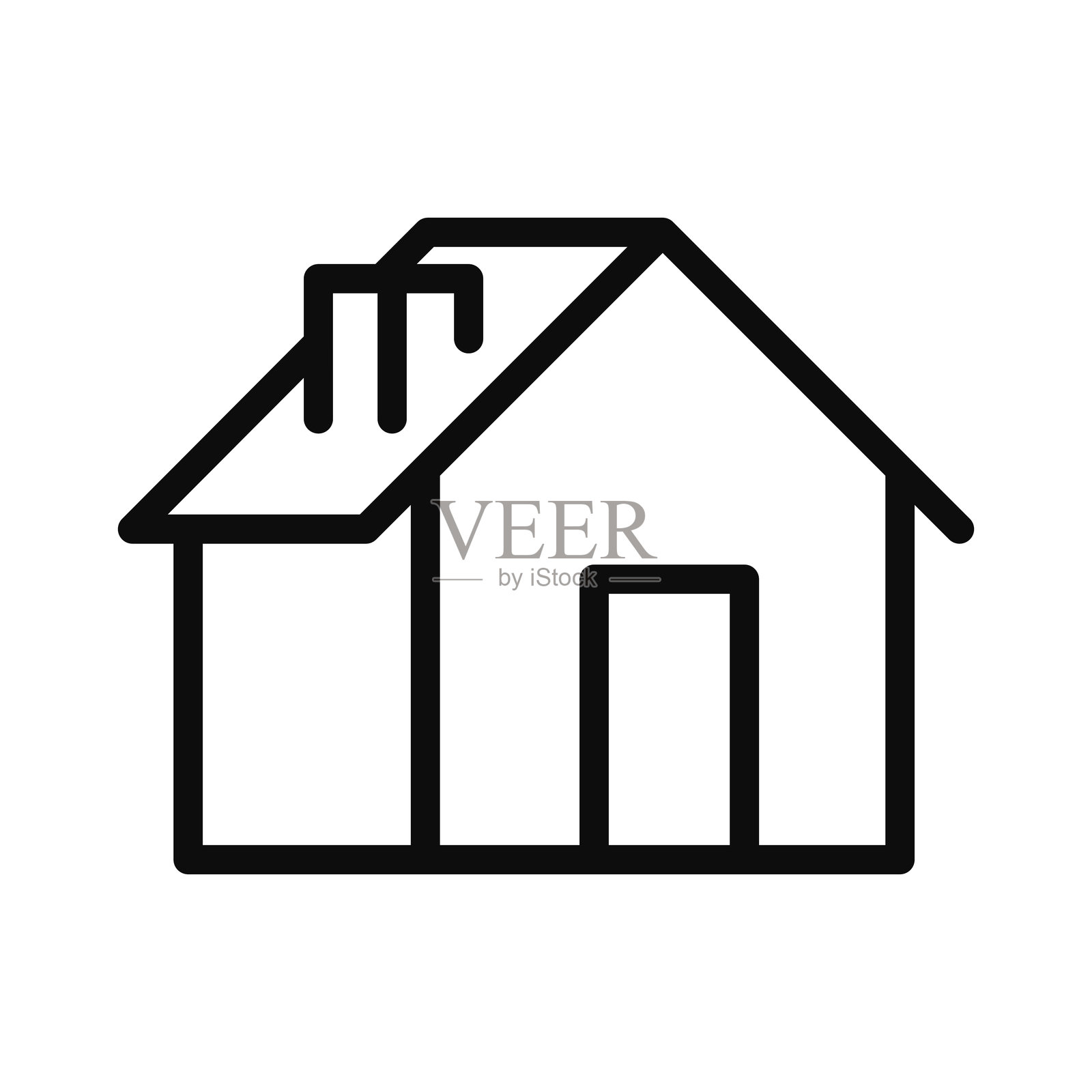 三维简单家居线条图标插画图片素材