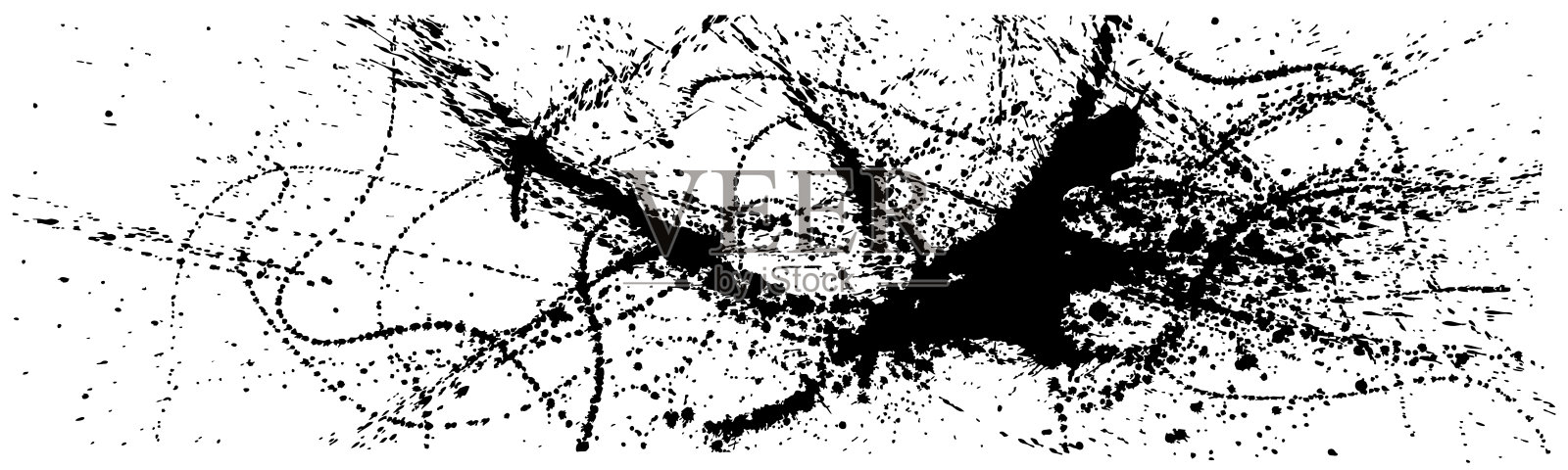 墨水飞溅背景。标题背景。手绘插图。插画图片素材