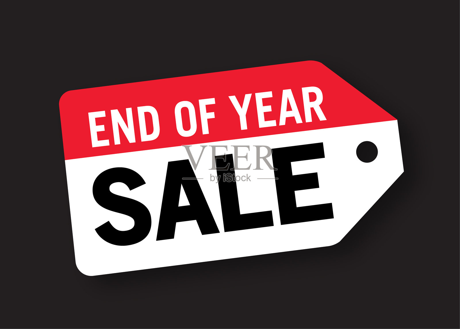 年终促销网页横幅价格标签形状设计模板插画图片素材