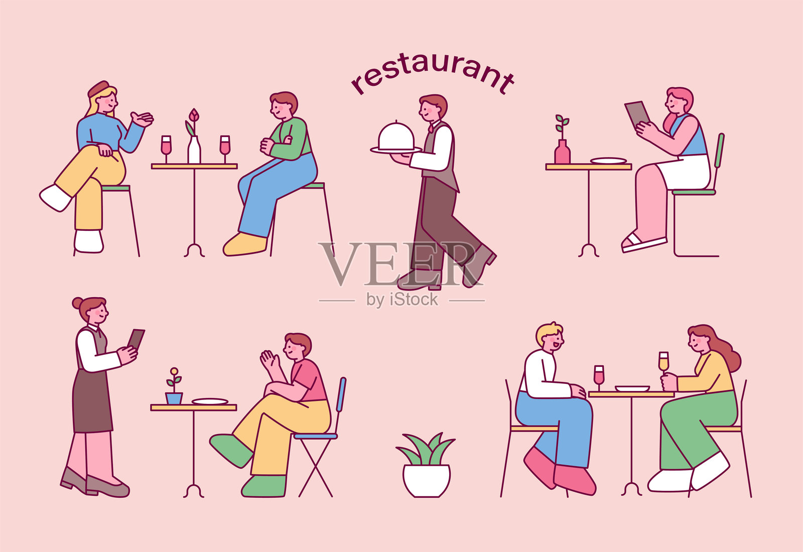 餐厅插画图片素材