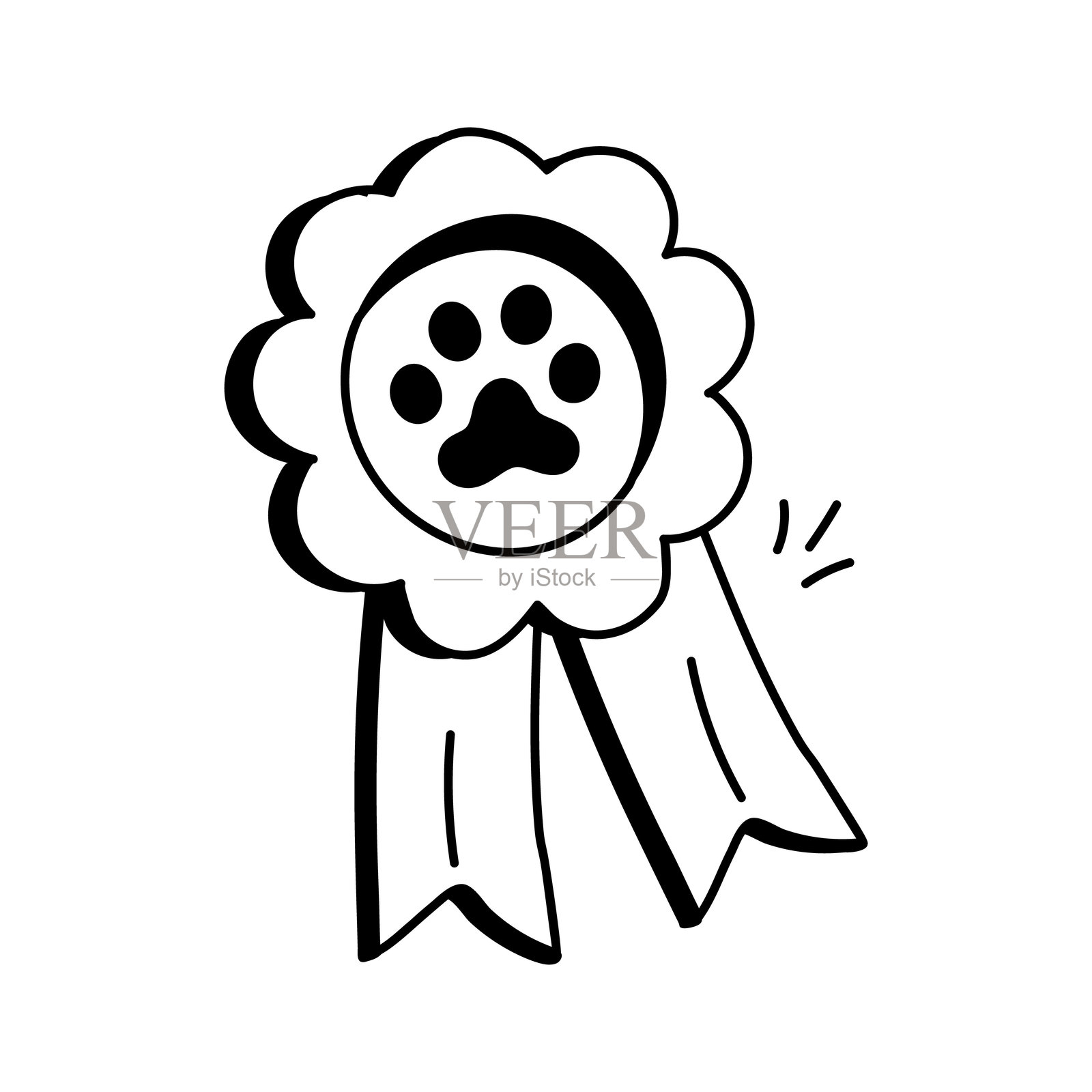 宠物徽章插画图片素材