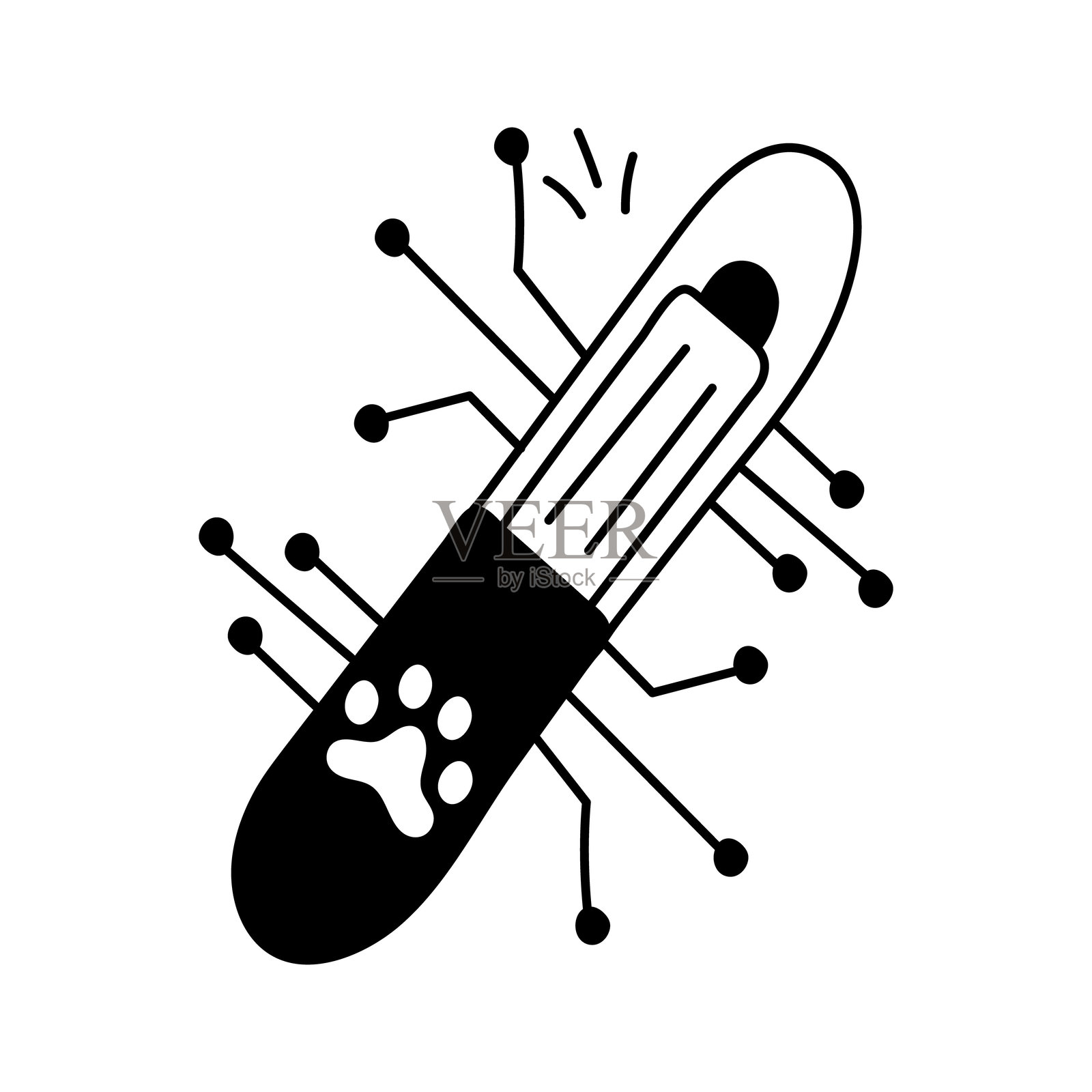 微芯片插画图片素材