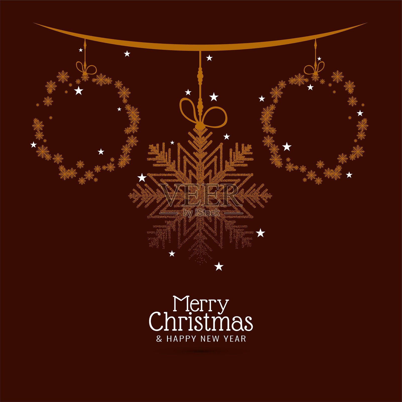 时尚的圣诞节装饰背景插画图片素材