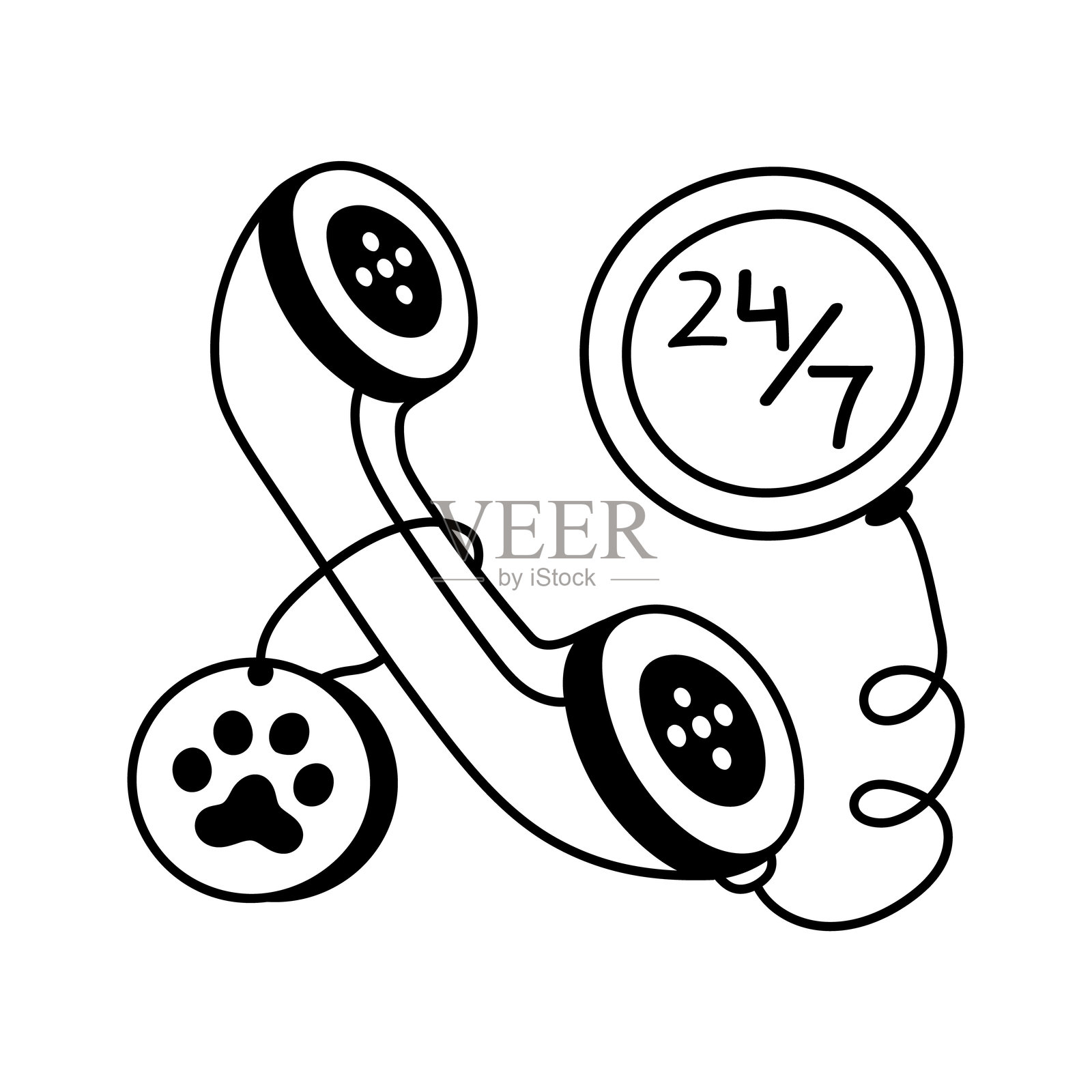 宠物诊所服务插画图片素材