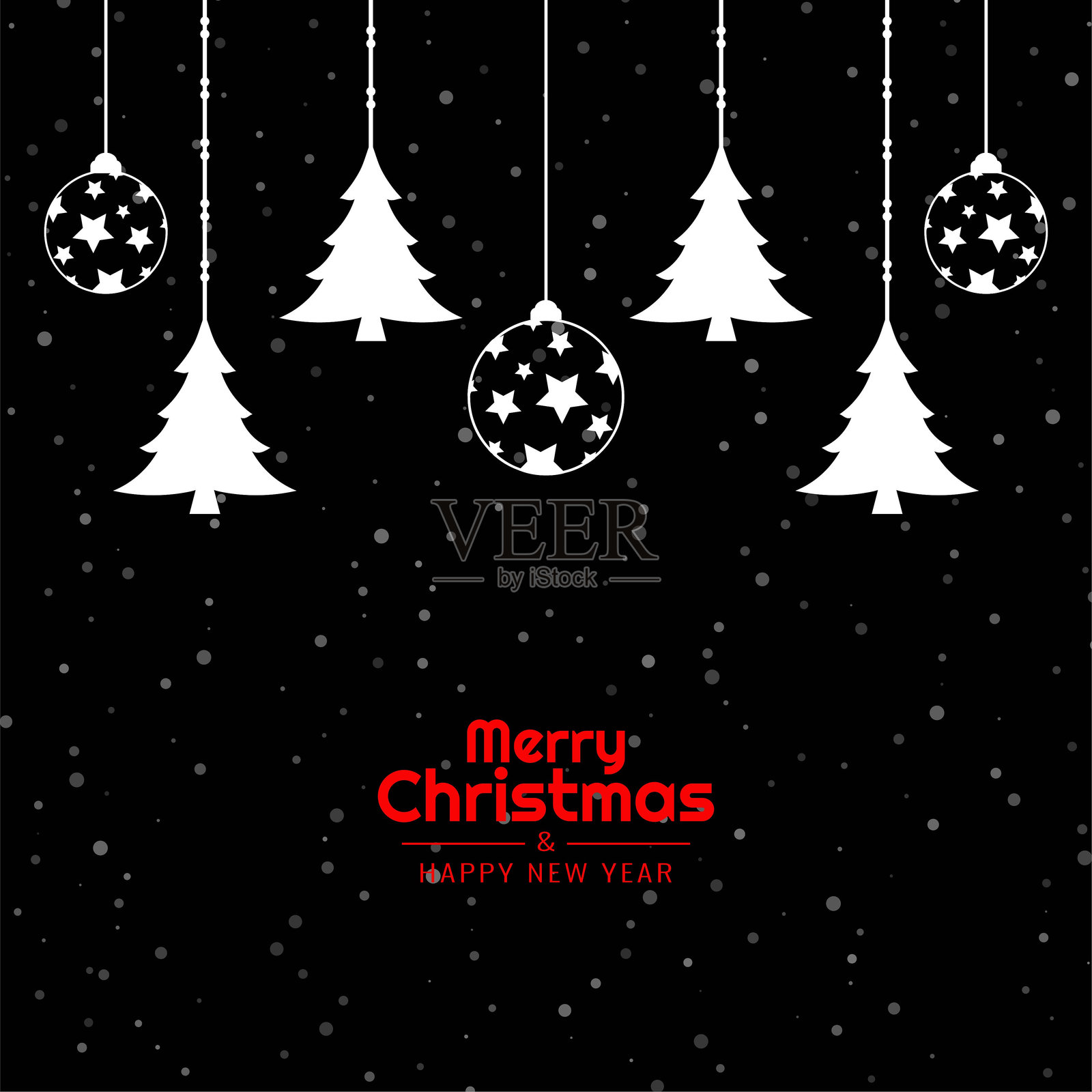 圣诞快乐优雅美丽的背景插画图片素材