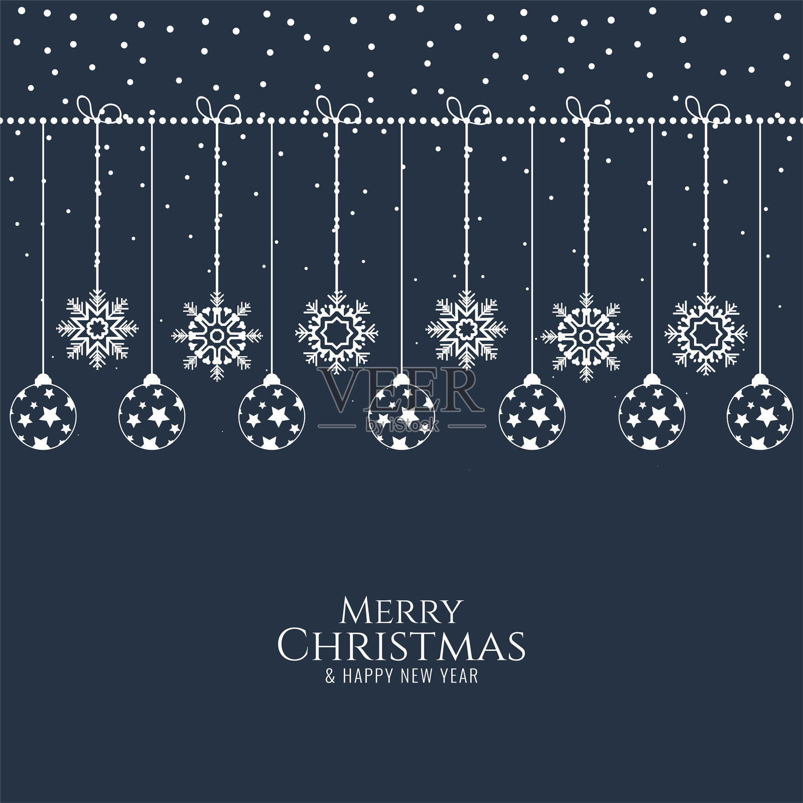 圣诞节快乐的节日问候背景插画图片素材