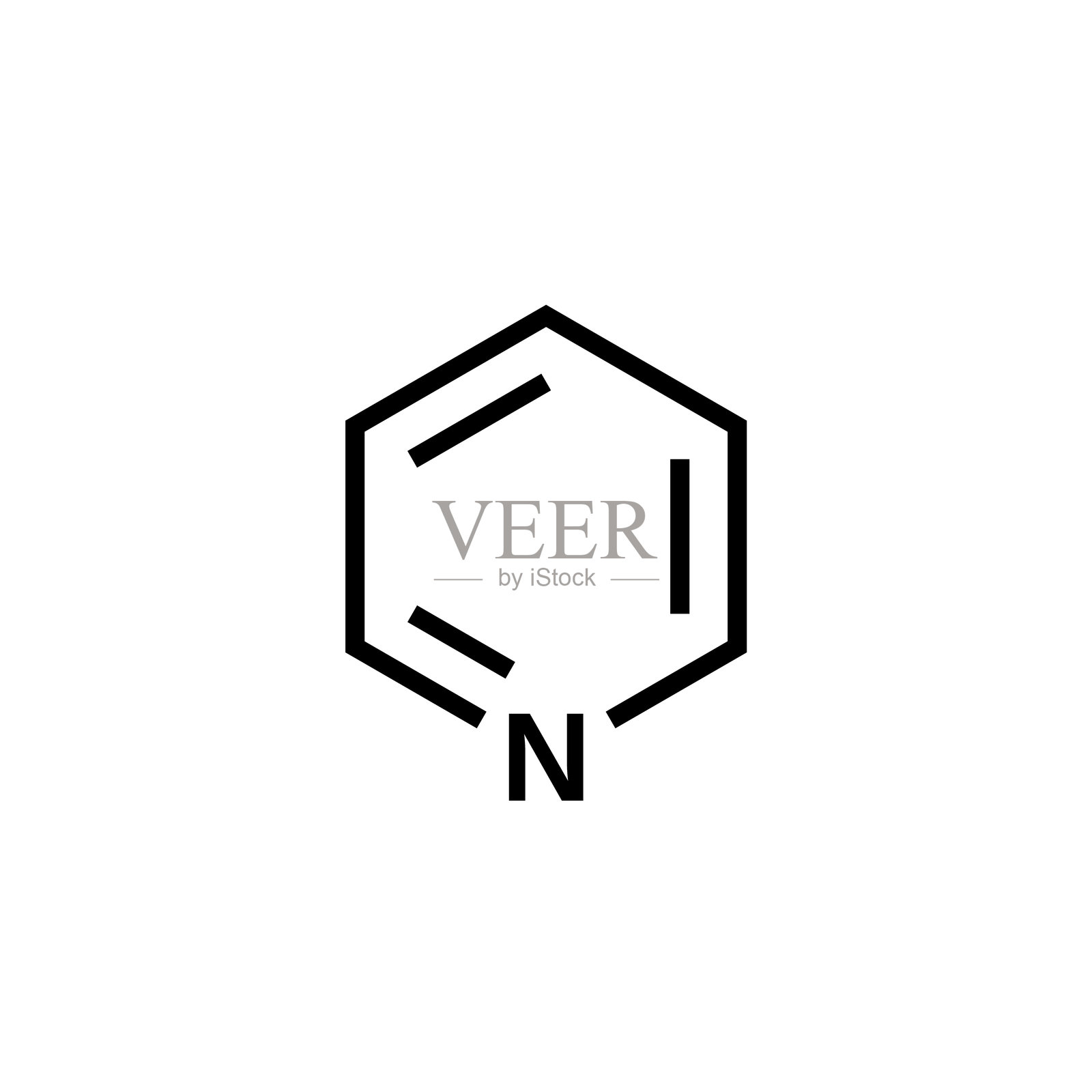 吡啶的结构式插画图片素材