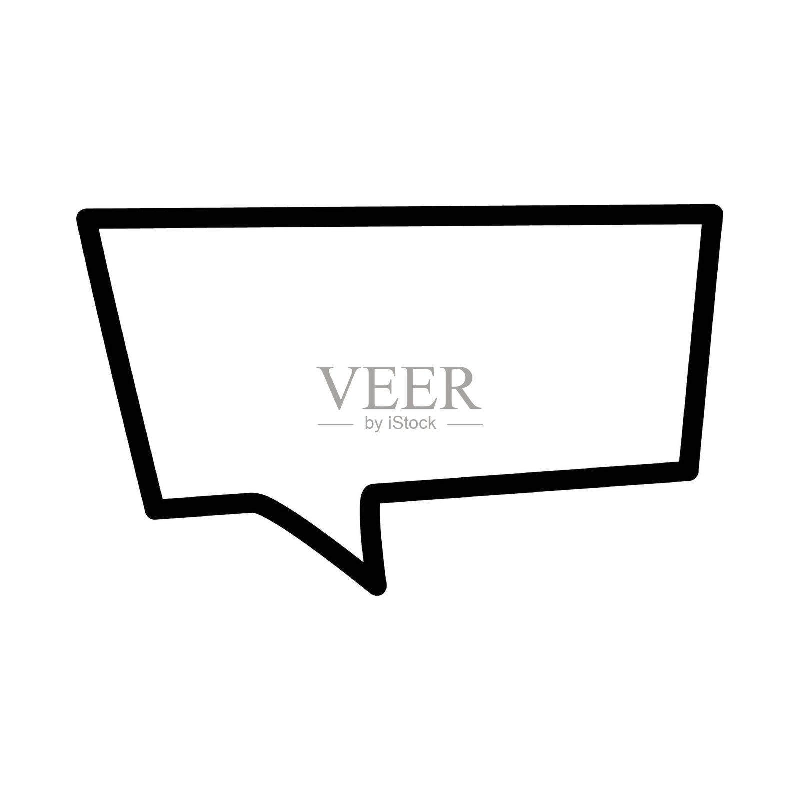 漫画对话框矢量图标符号图形，独立标志网页图标设计插画图片素材