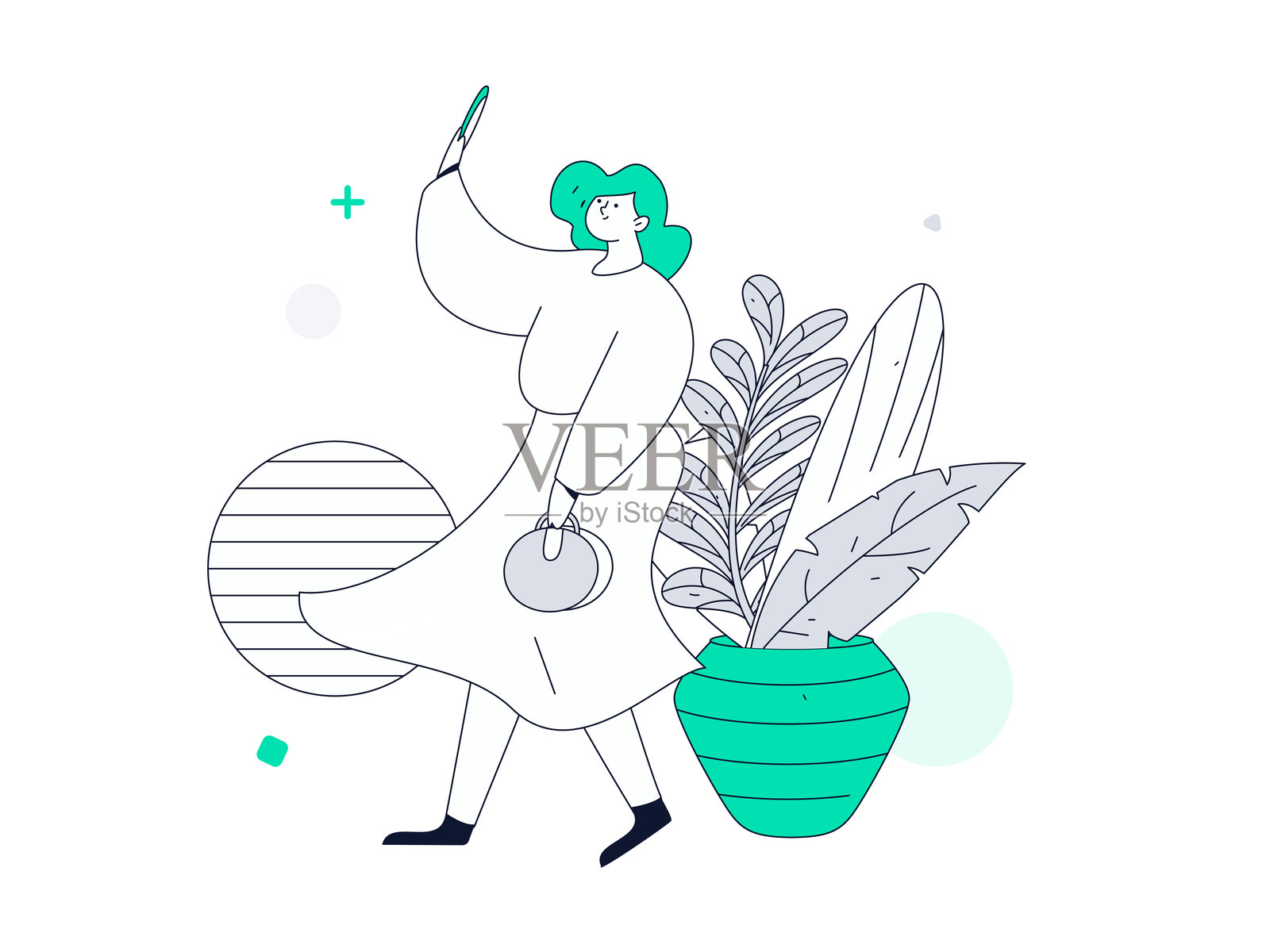 国际妇女节专业女性扁平角色矢量概念操作手绘插图插画图片素材