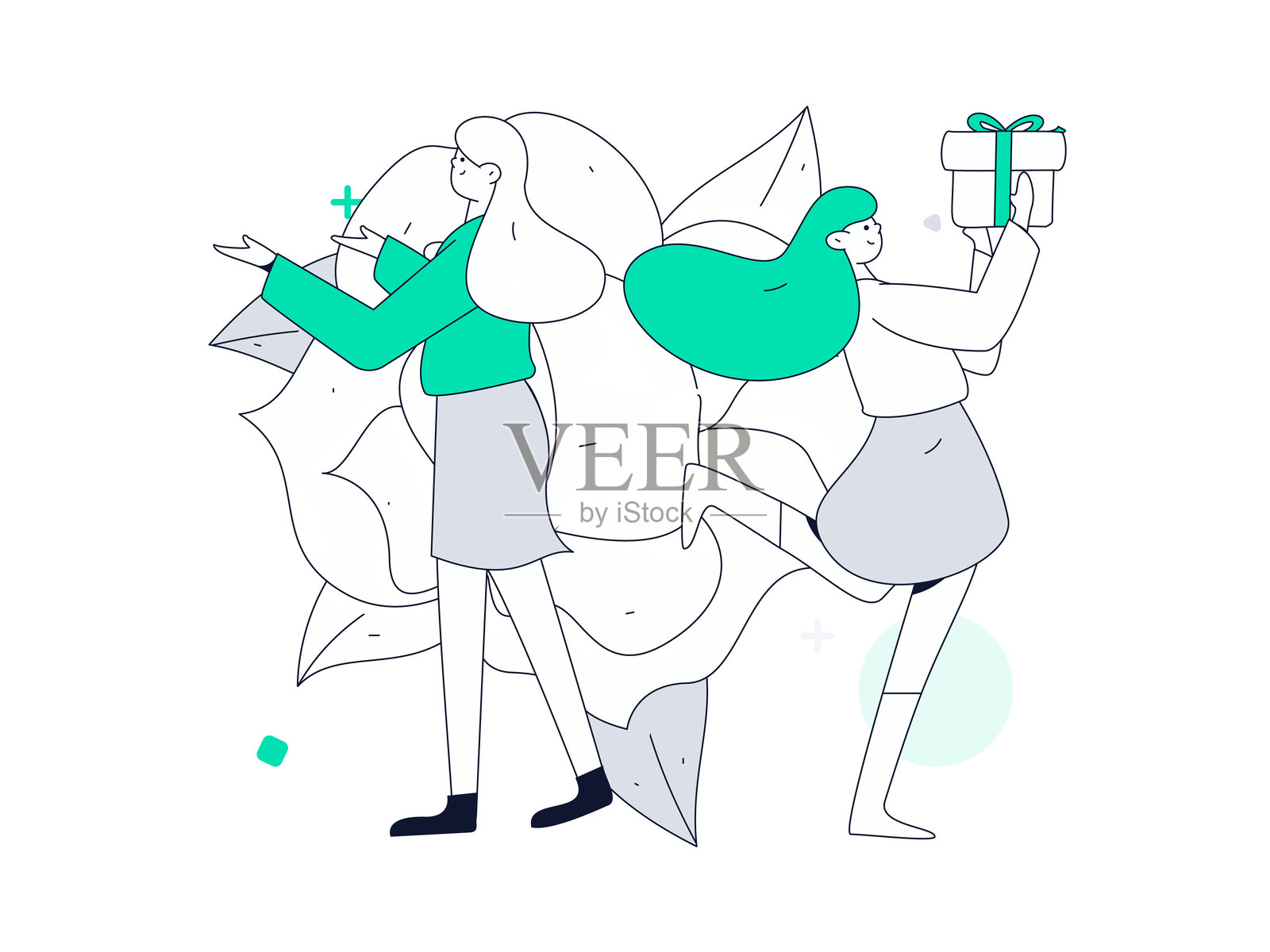 国际妇女节专业女性扁平角色矢量概念操作手绘插图插画图片素材